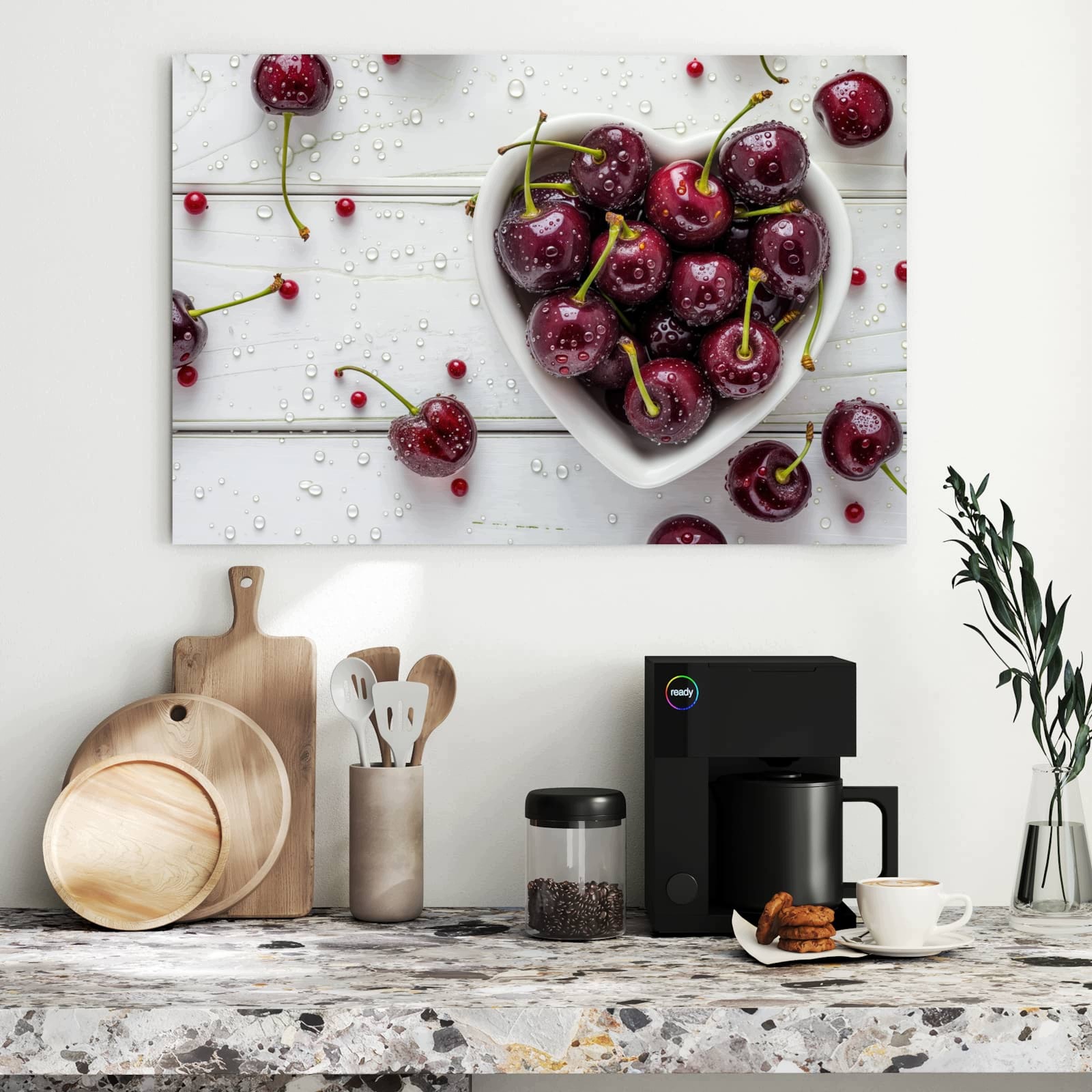 Magnetická tabule – obraz na zeď Čerstvé třešně | 90 × 60 cm