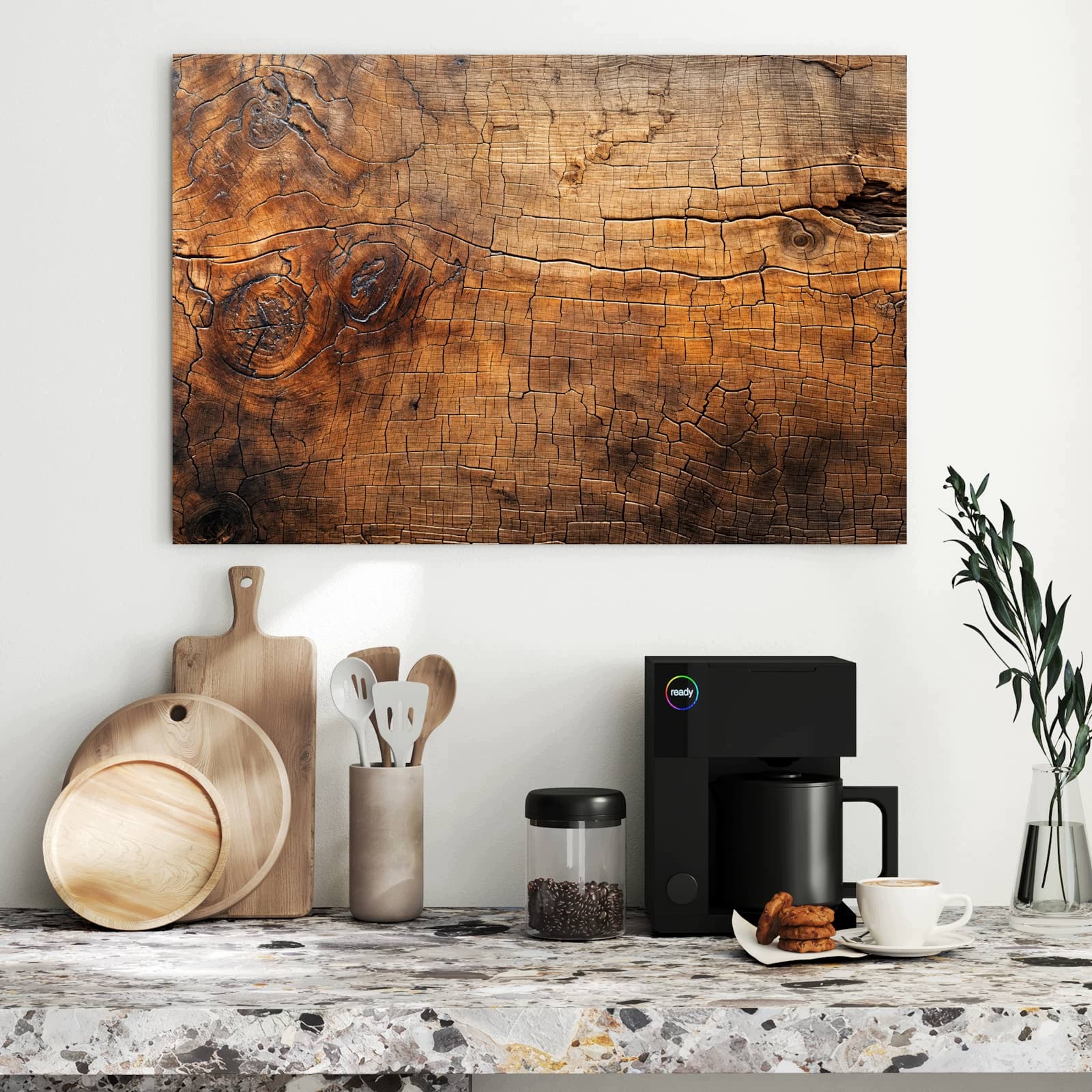Magnetická tabule – obraz na zeď Vintage sloje dřeva | 90 × 60 cm