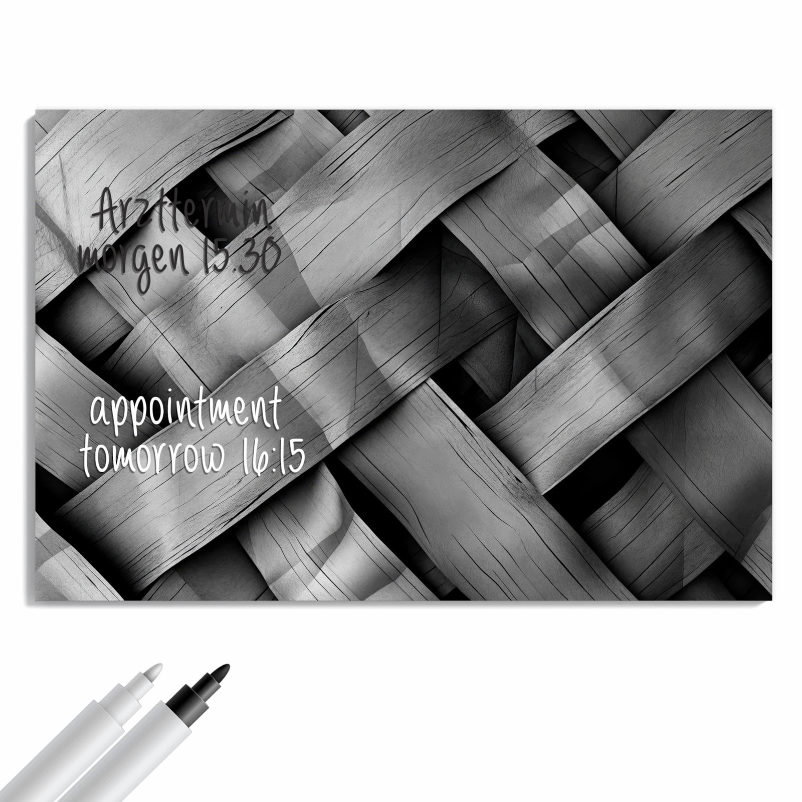 Magnetická tabule – obraz na zeď Pletené dřevo | 60 × 40 cm