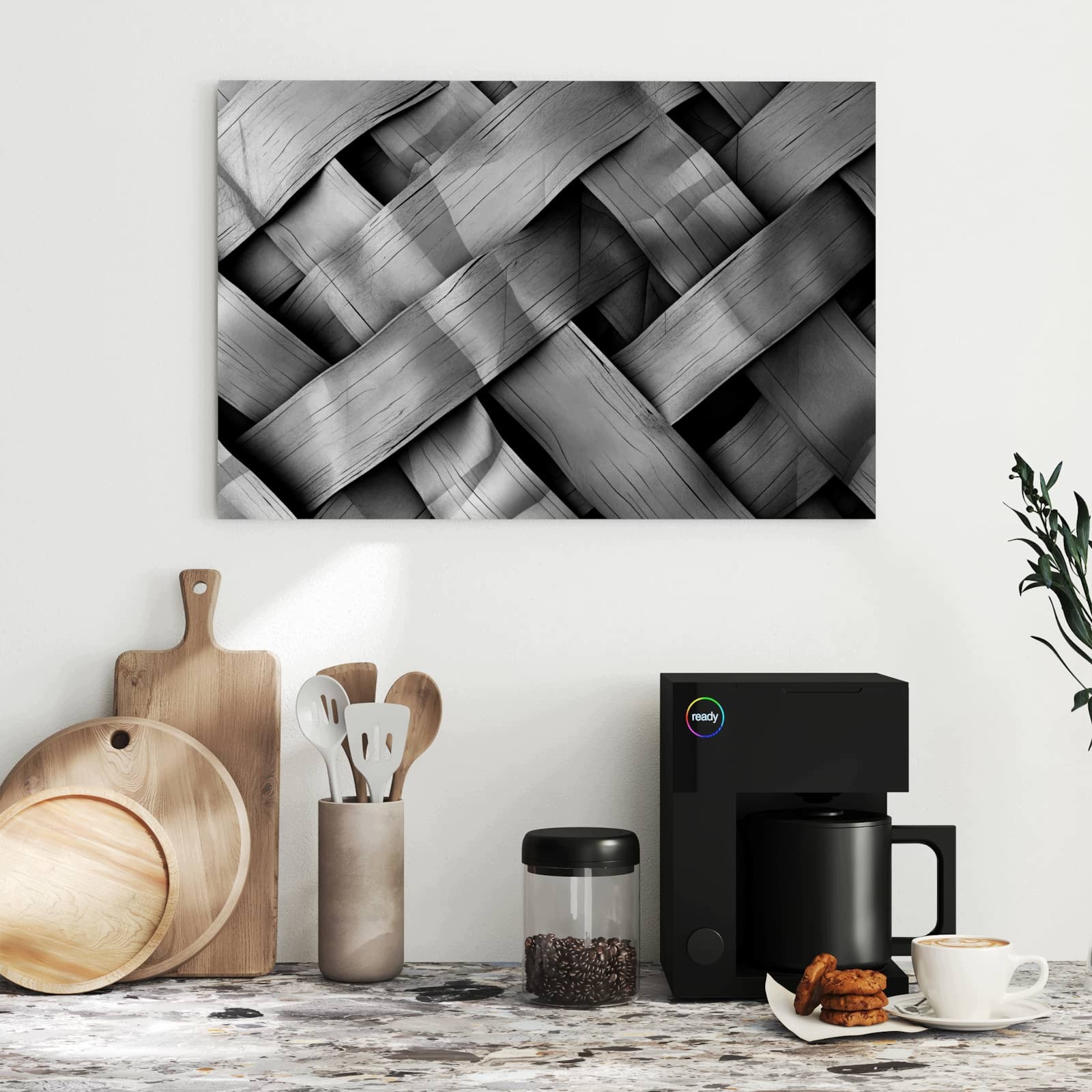 Magnetická tabule – obraz na zeď Pletené dřevo | 60 × 40 cm