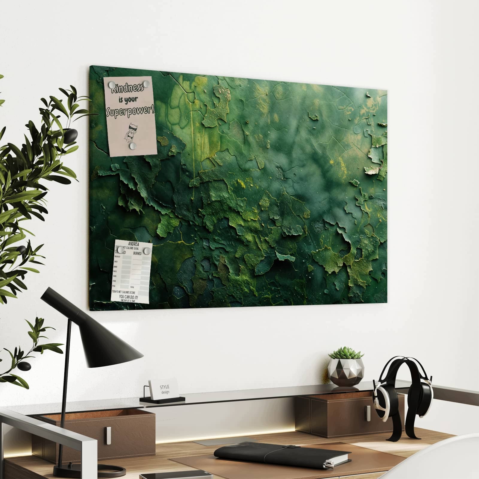 Magnetická tabule – obraz na zeď Zvětralý povrch dřeva | 90 × 60 cm
