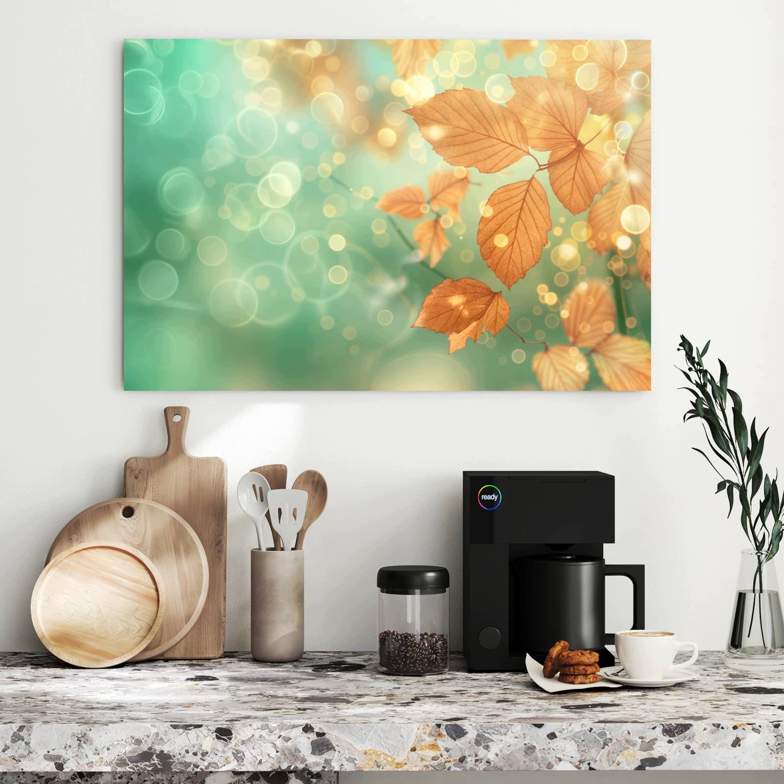 Magnetická tabule – obraz na zeď Podzimní listy – motiv 1 | 90 × 60 cm