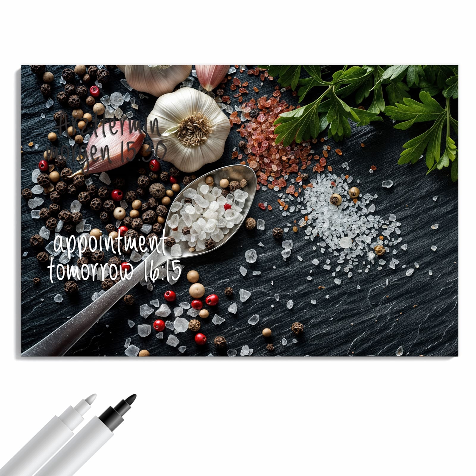 Magnetická tabule – obraz na zeď Kuchyňské ingredience – motiv 1 | 90 × 60 cm