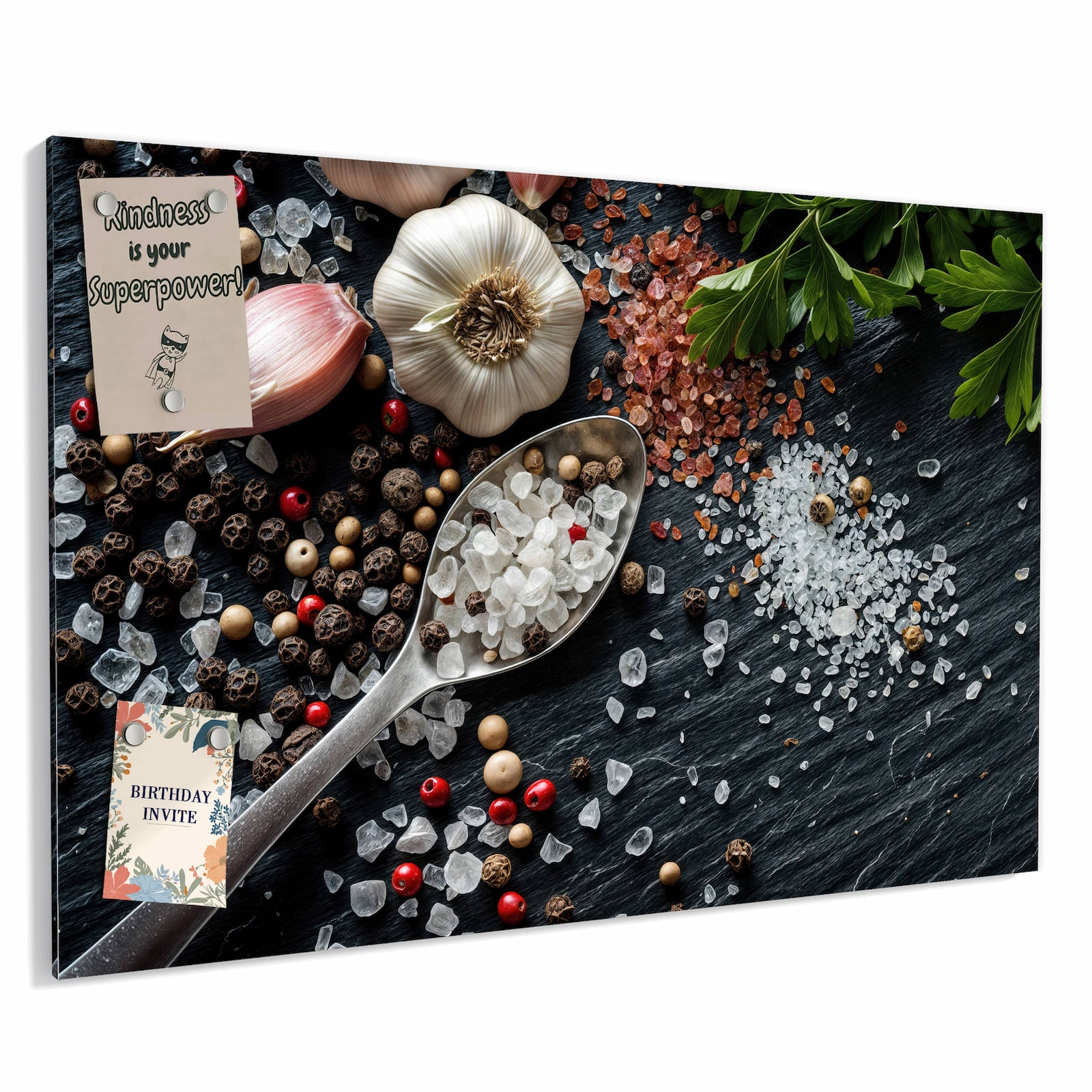Magnetická tabule – obraz na zeď Kuchyňské ingredience – motiv 1 | 90 × 60 cm