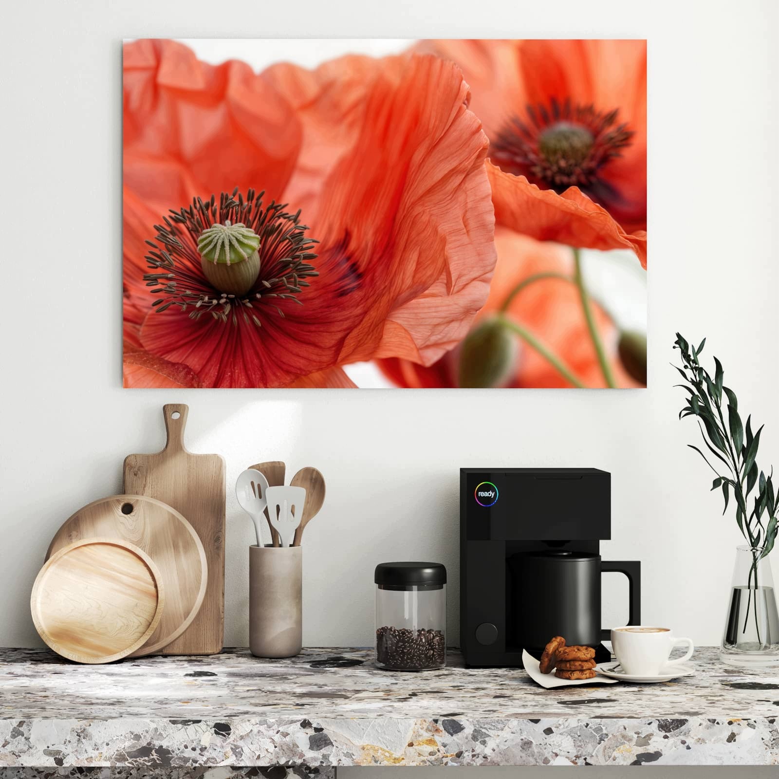 Magnetická tabule – obraz na zeď Květiny máku | 90 × 60 cm