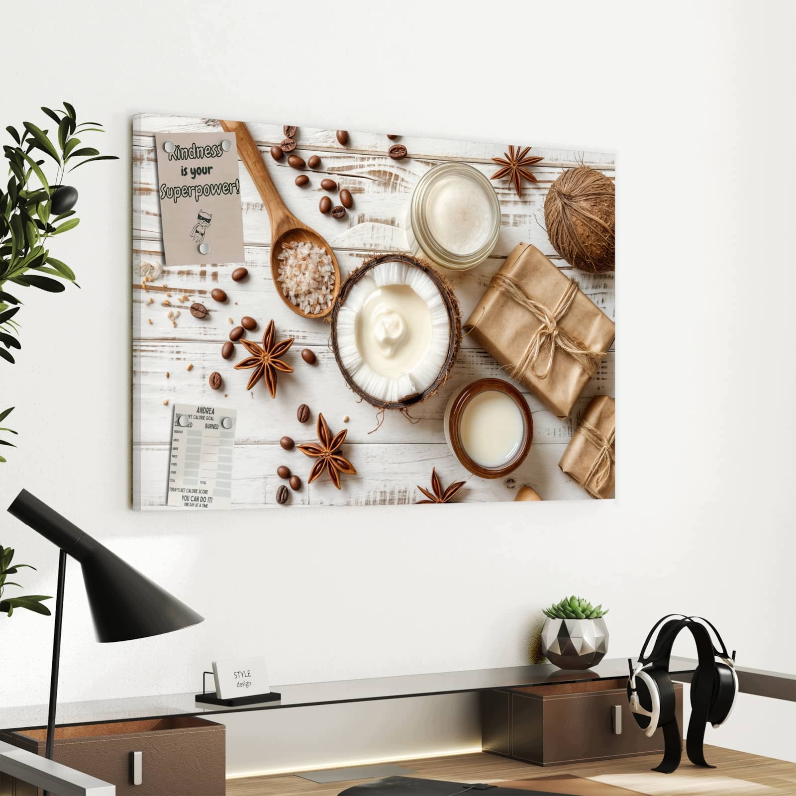 Magnetická tabule – obraz na zeď Přírodní kosmetika | 60 × 40 cm