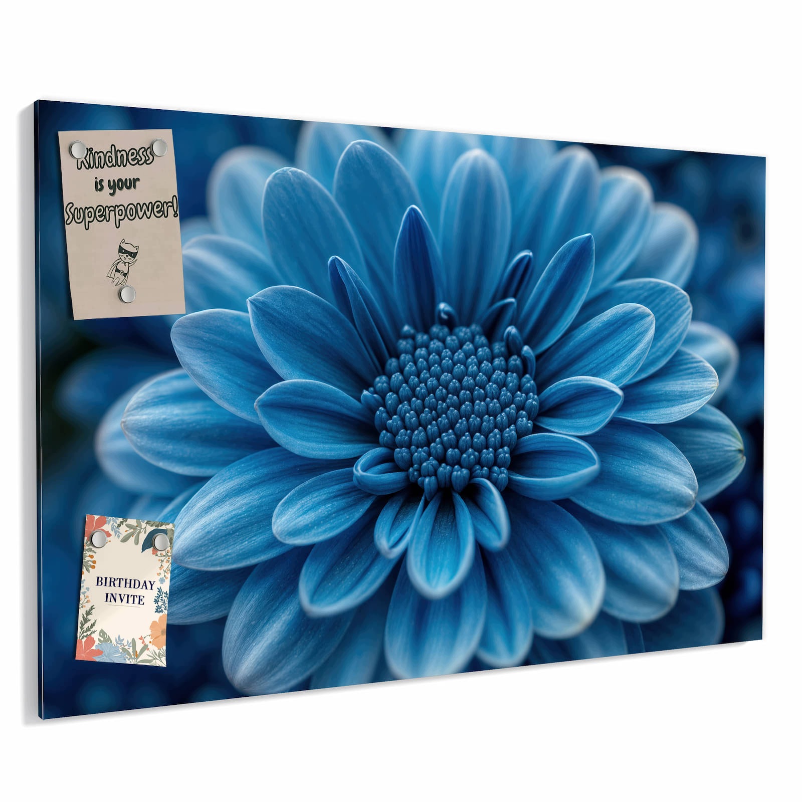 Magnetická tabule – obraz na zeď Modrá květina | 60 × 40 cm