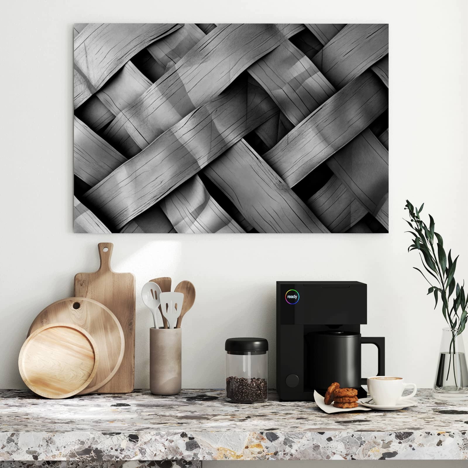 Magnetická tabule – obraz na zeď Pletené dřevo | 90 × 60 cm