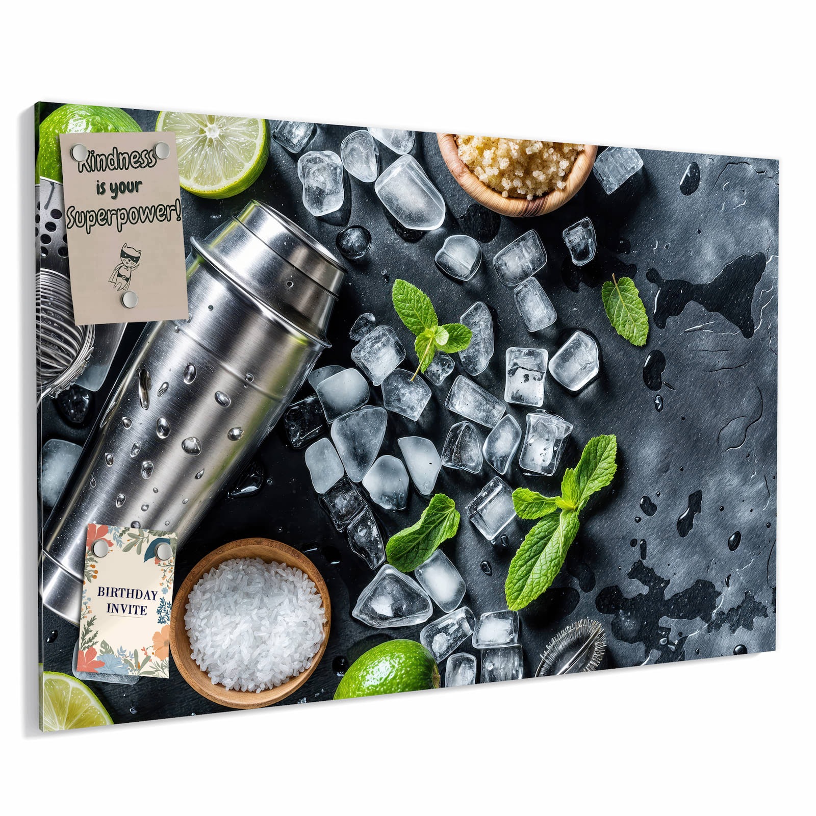 Magnetická tabule – obraz na zeď Ingredience na koktejl | 60 × 40 cm