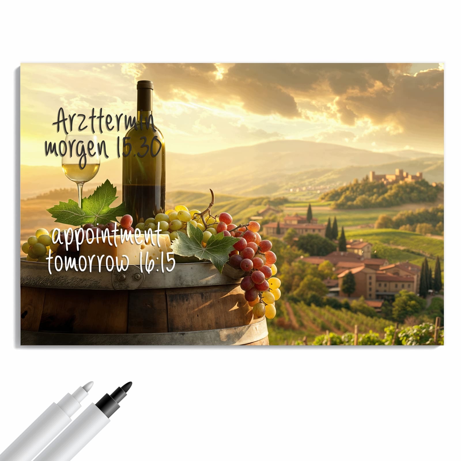 Magnetická tabule – obraz na zeď Idylická vinařská krajina | 90 × 60 cm