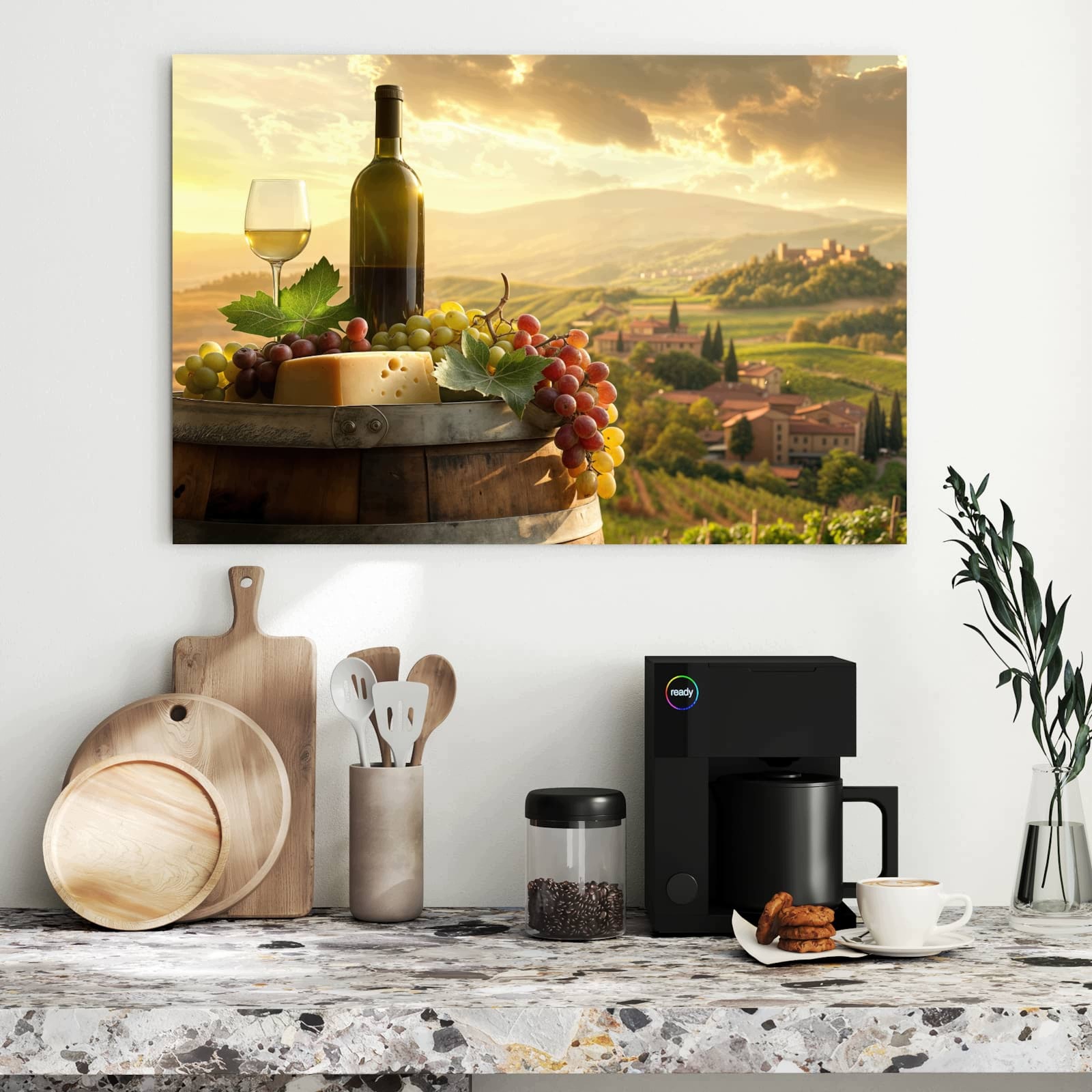 Magnetická tabule – obraz na zeď Idylická vinařská krajina | 90 × 60 cm
