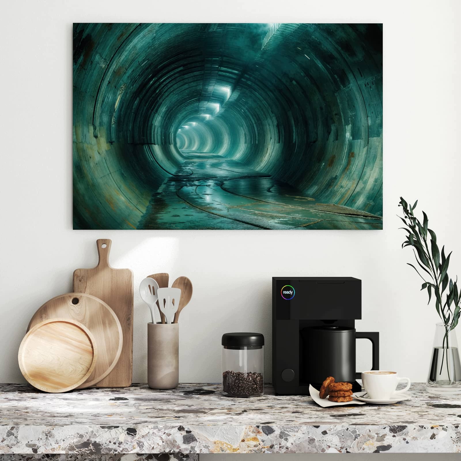 Magnetická tabule – obraz na zeď Opuštěný tunel | 90 × 60 cm