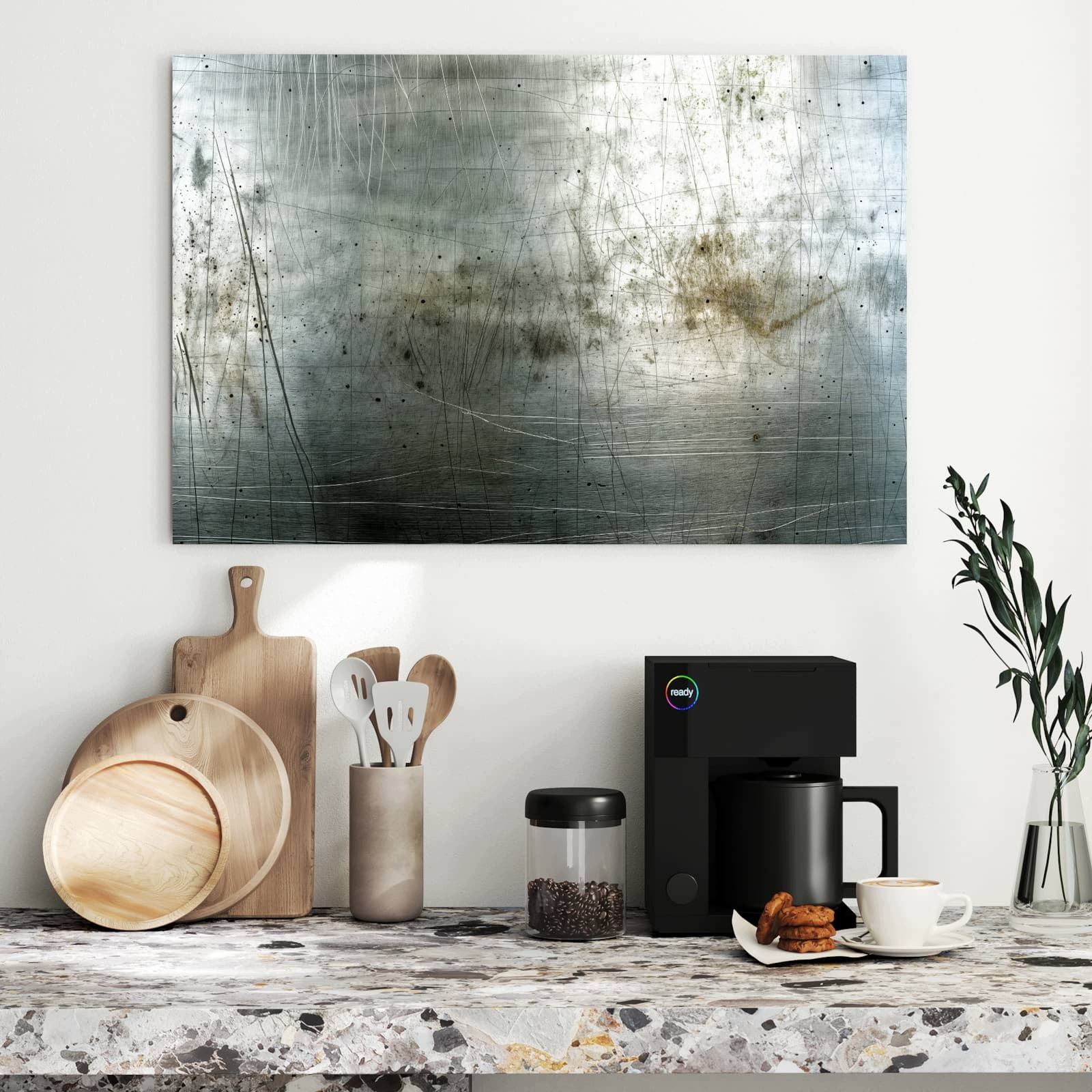 Magnetická tabule – obraz na zeď Opotřebovaný kov | 90 × 60 cm