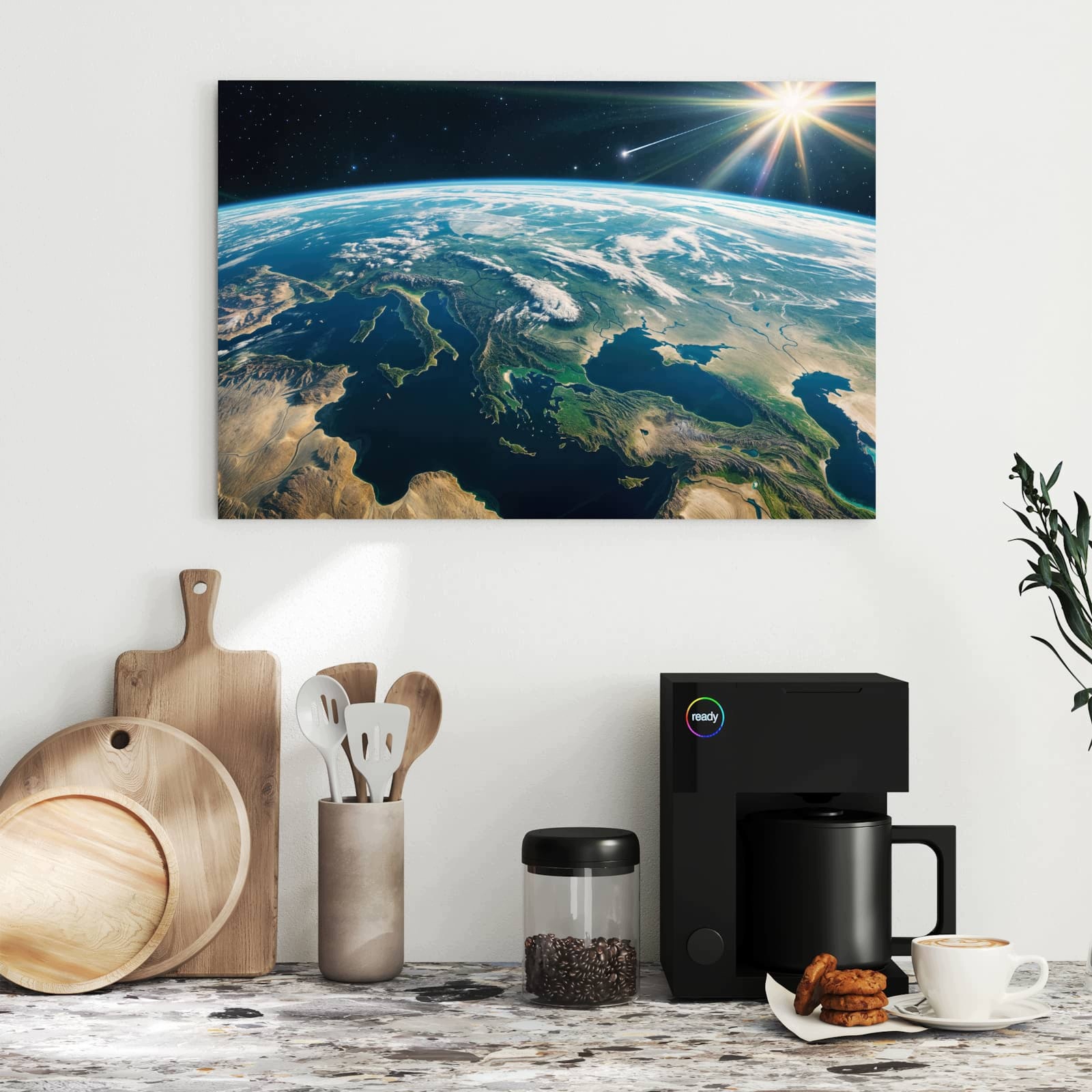 Magnetická tabule – obraz na zeď Pohled na Zemi | 60 × 40 cm