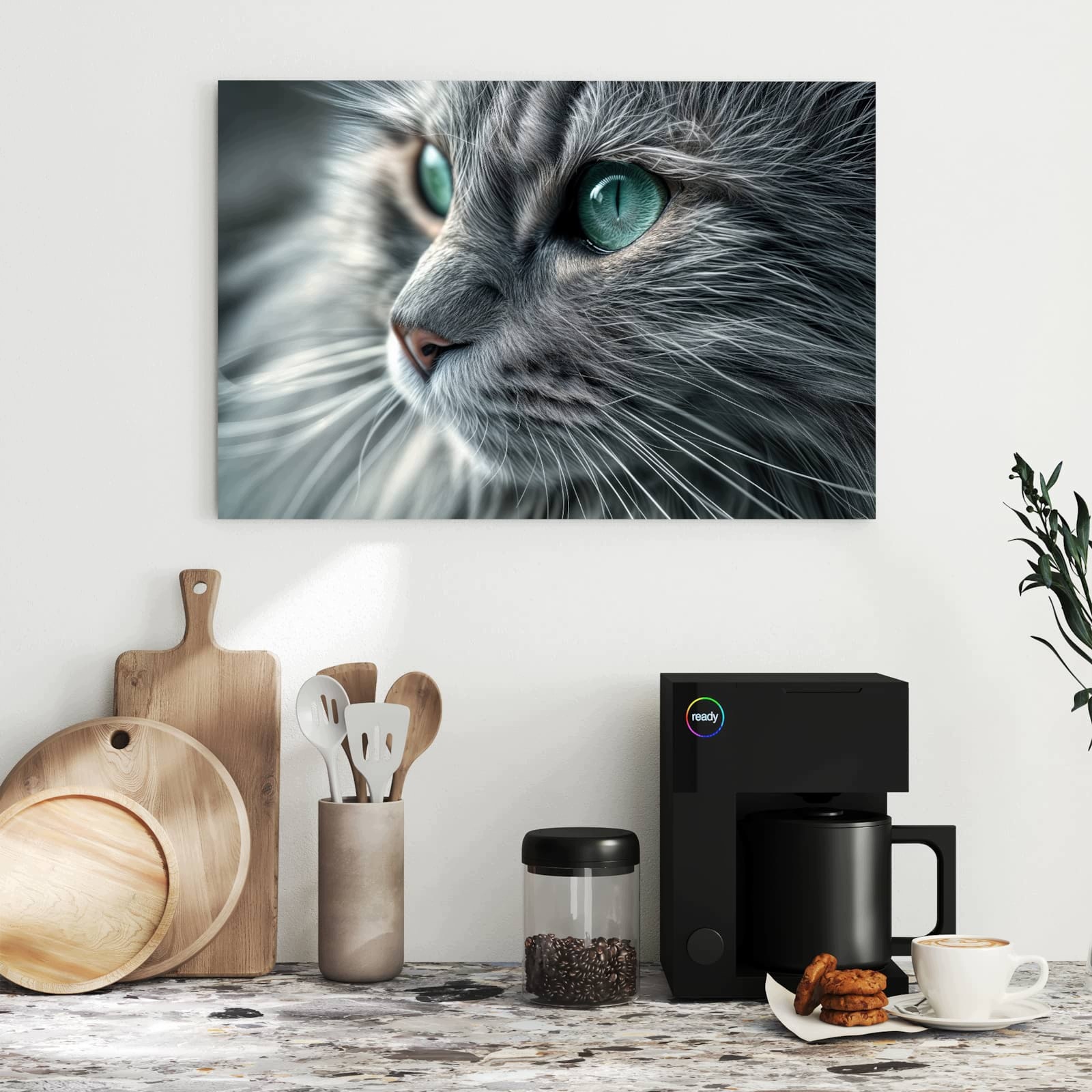 Magnetická tabule – obraz na zeď Kočka detail | 60 × 40 cm