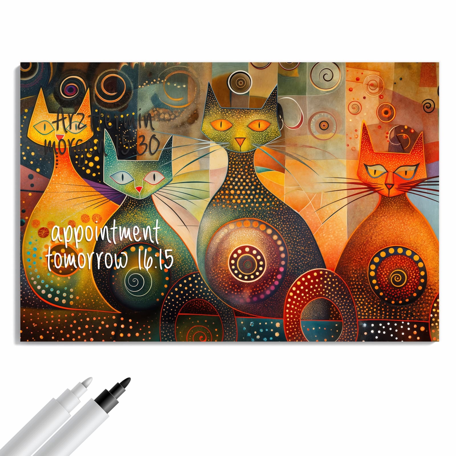 Magnetická tabule – obraz na zeď Kočičí umělecké dílo | 60 × 40 cm