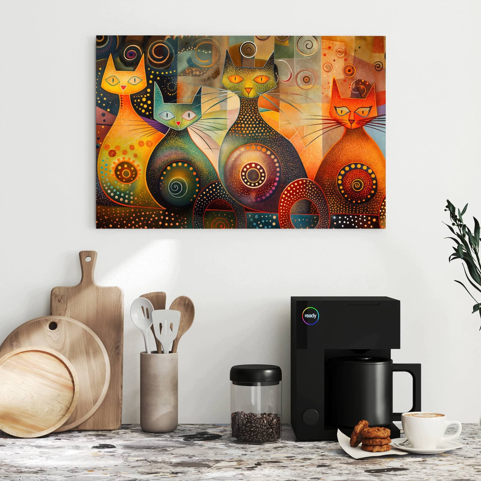 Magnetická tabule – obraz na zeď Kočičí umělecké dílo | 60 × 40 cm