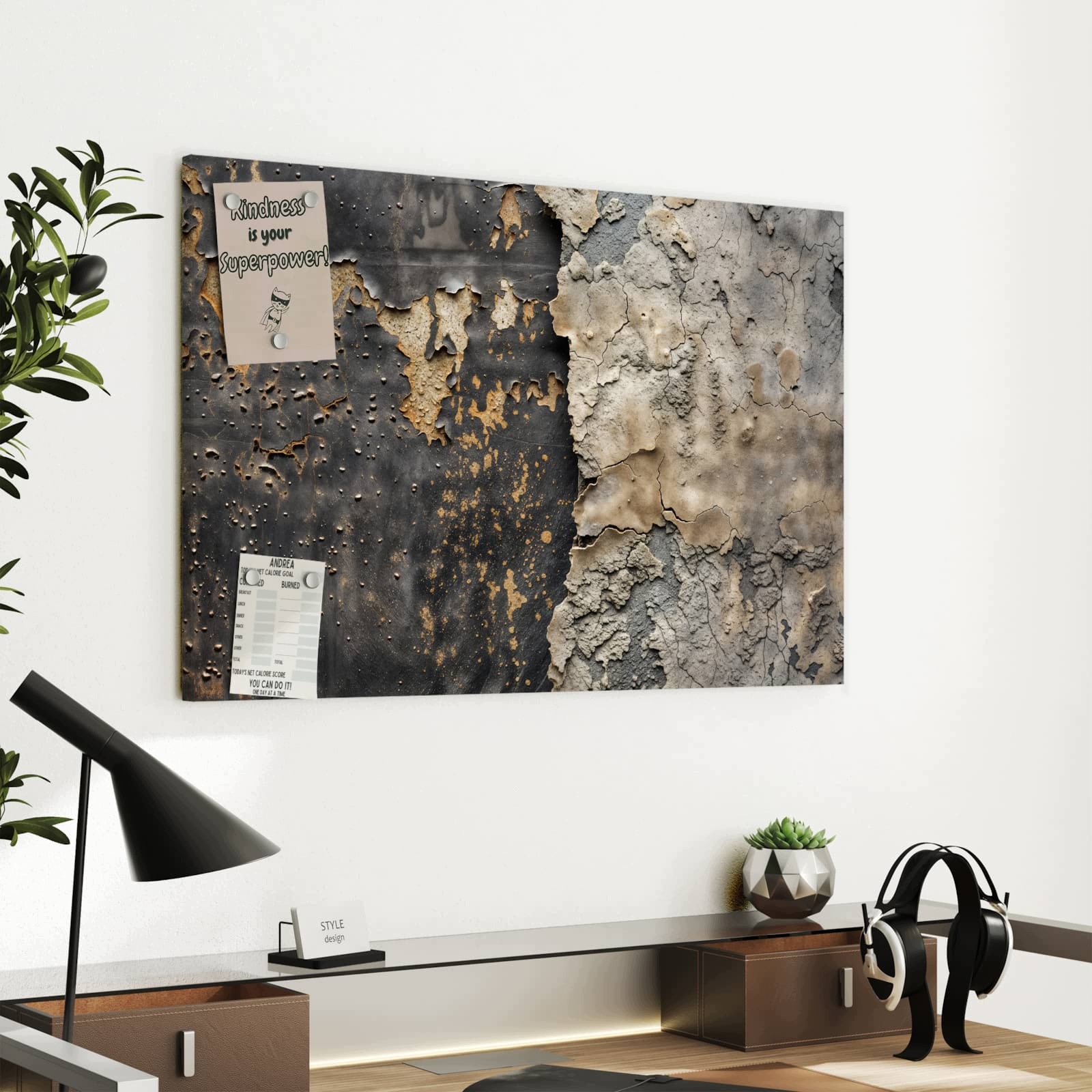 Magnetická tabule – obraz na zeď Drsný povrch | 60 × 40 cm