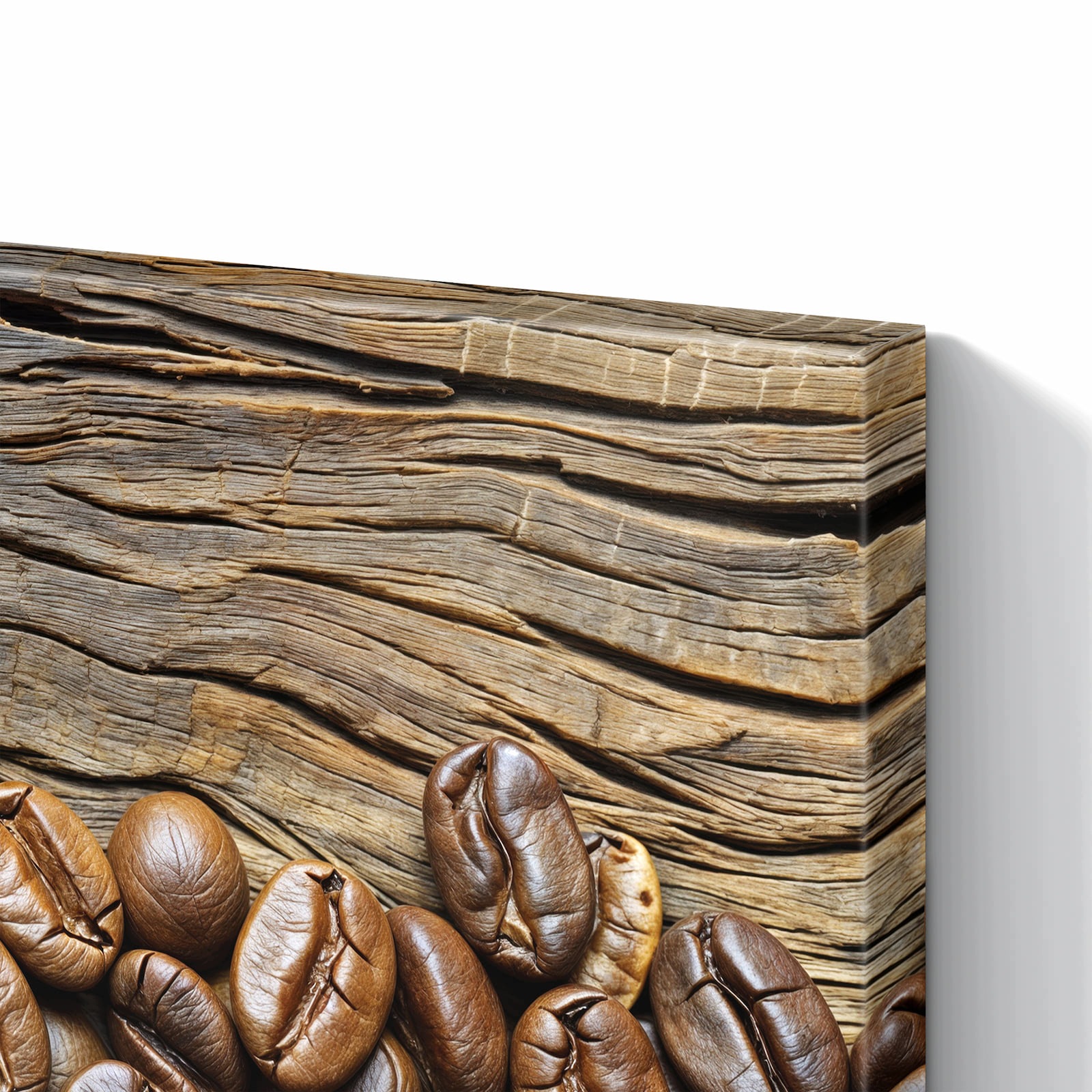 Magnetická tabule – obraz na zeď Zrnka kávy na dřevě – motiv 1 | 60 × 40 cm
