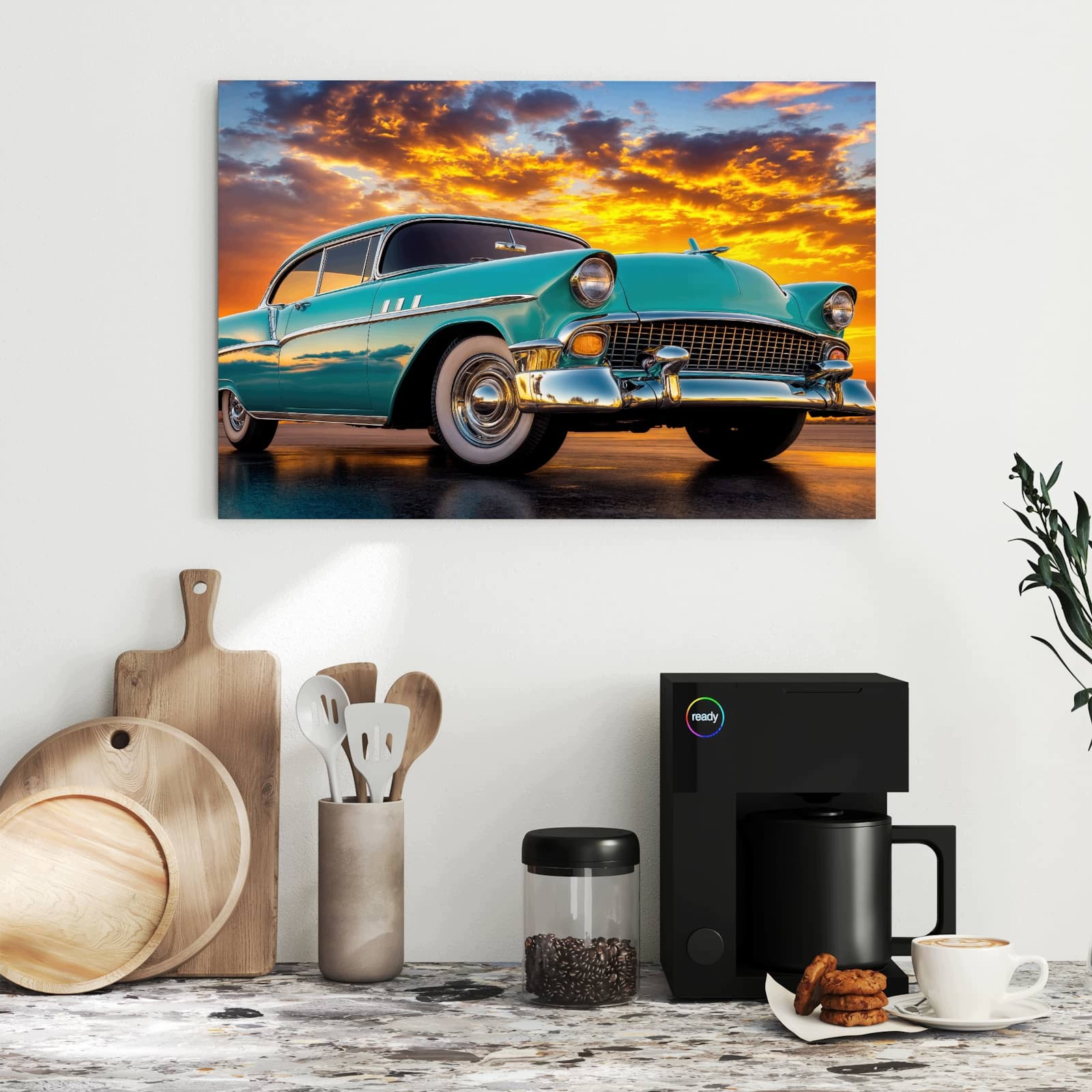 Magnetická tabule – obraz na zeď Retro historický automobil | 60 × 40 cm