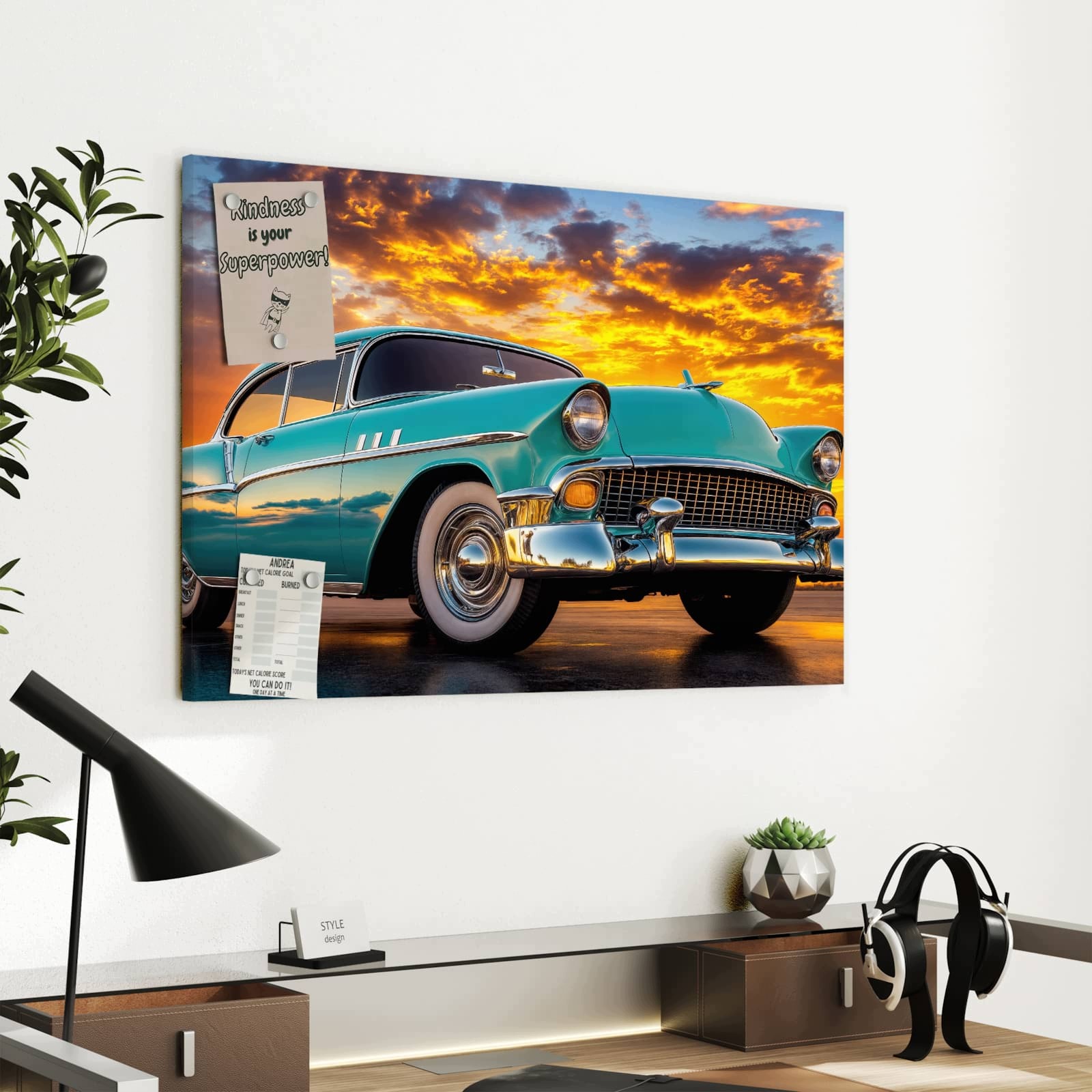 Magnetická tabule – obraz na zeď Retro historický automobil | 60 × 40 cm