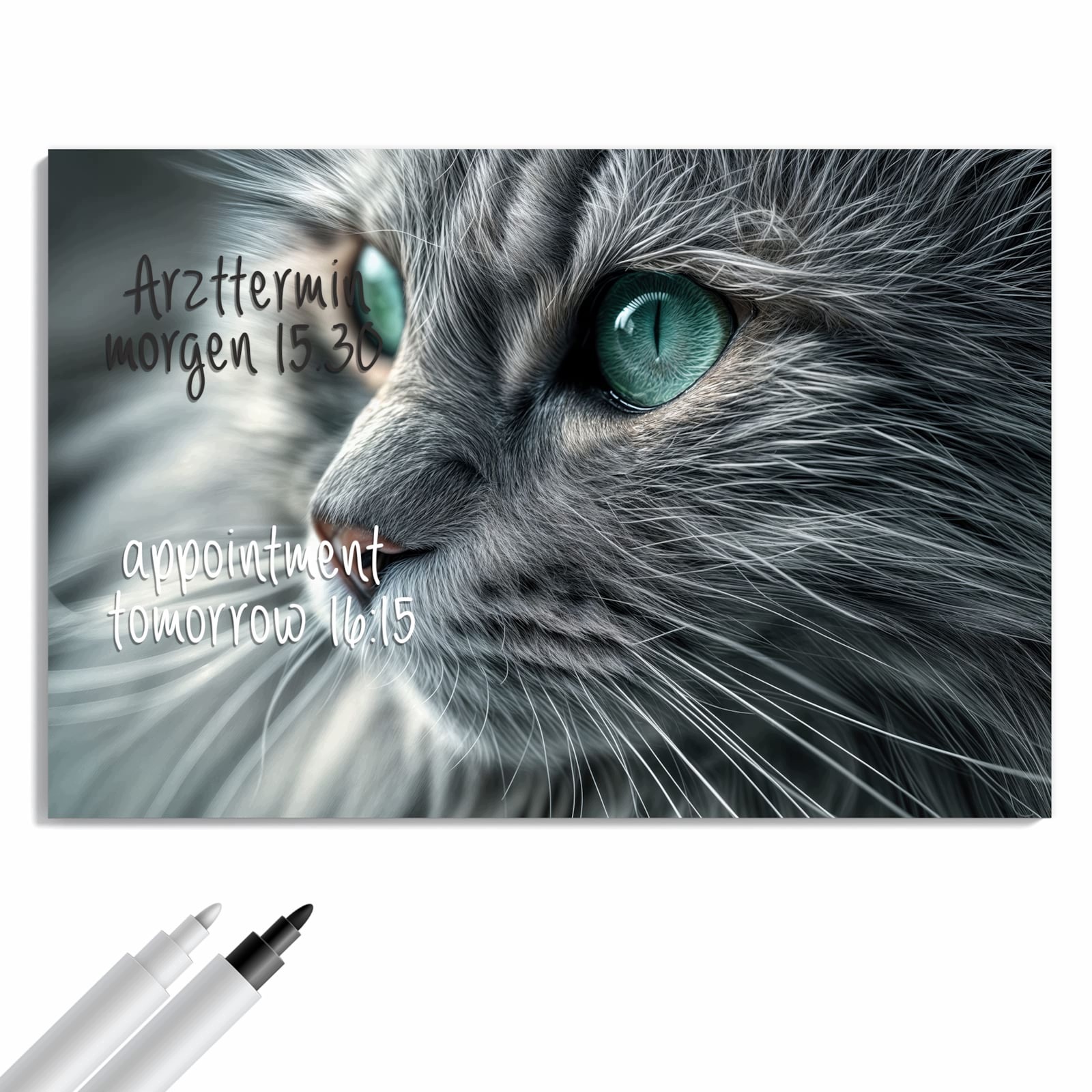 Magnetická tabule – obraz na zeď Kočka detail | 90 × 60 cm