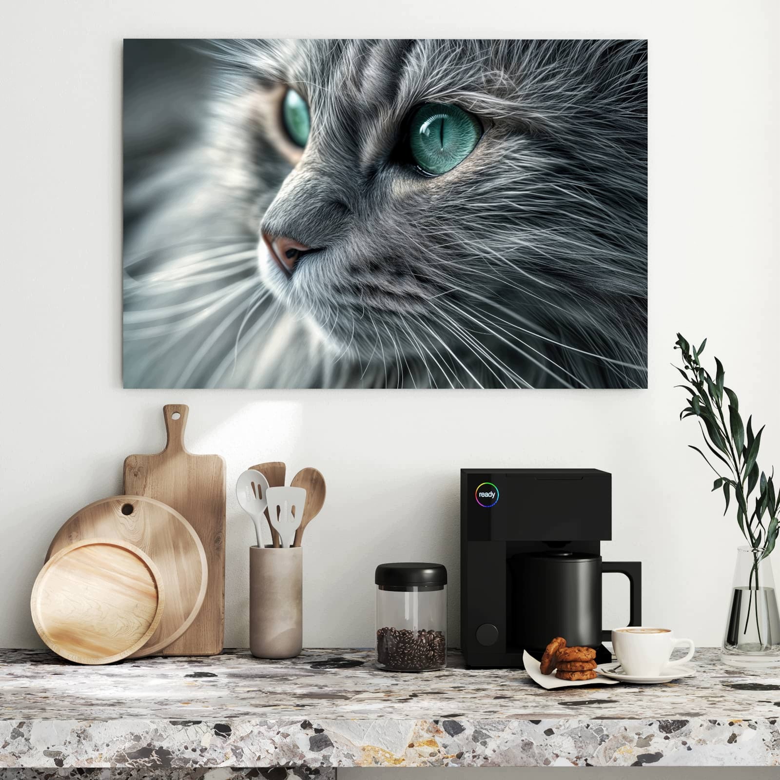 Magnetická tabule – obraz na zeď Kočka detail | 90 × 60 cm