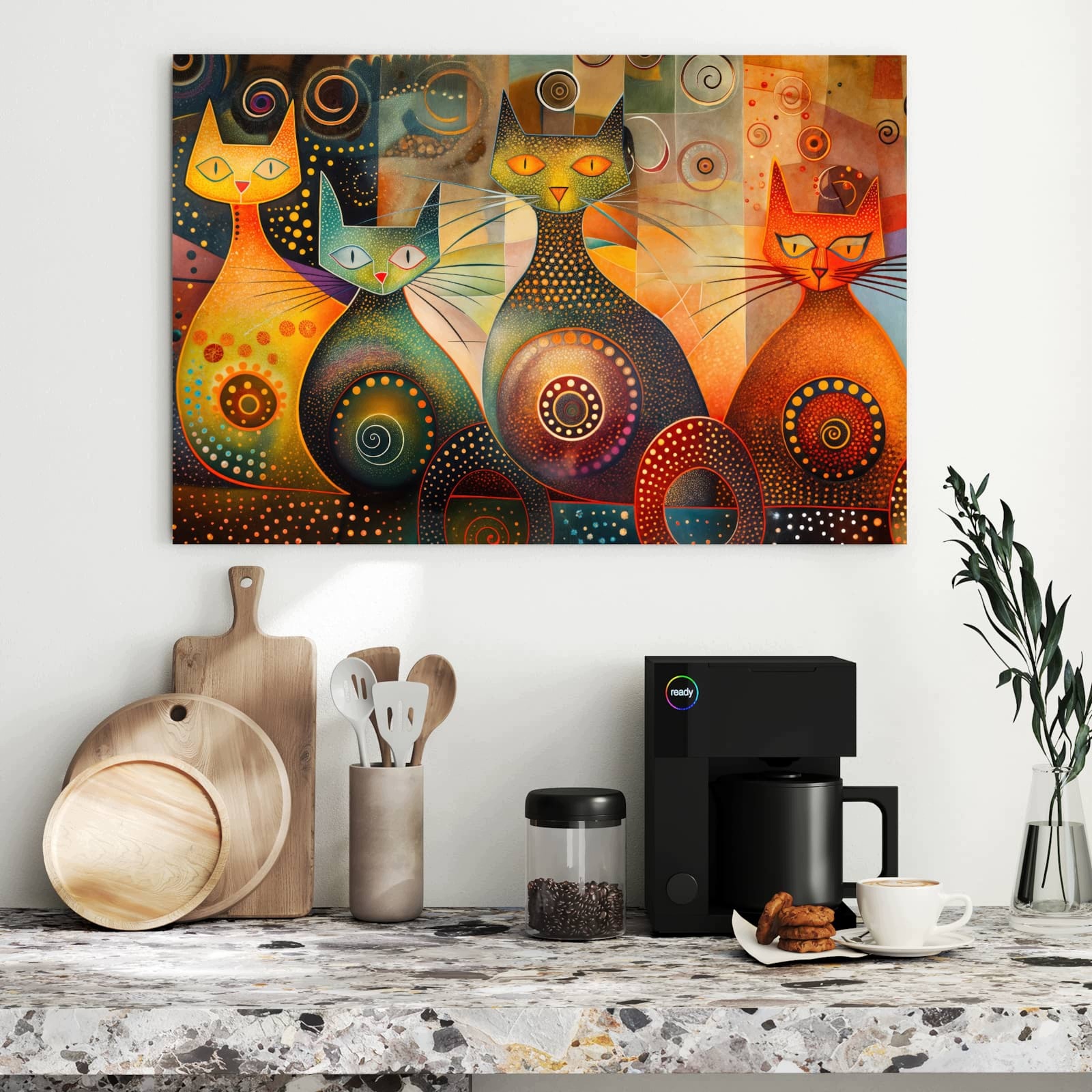 Magnetická tabule – obraz na zeď Kočičí umělecké dílo | 90 × 60 cm