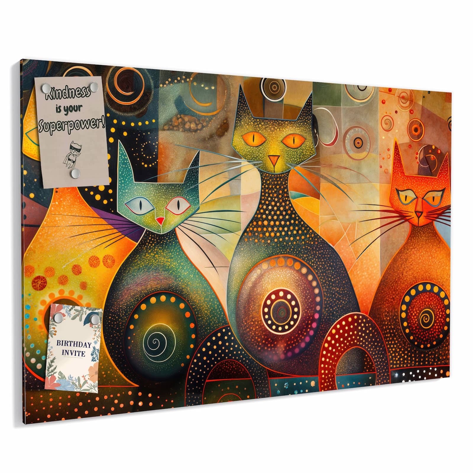 Magnetická tabule – obraz na zeď Kočičí umělecké dílo | 90 × 60 cm