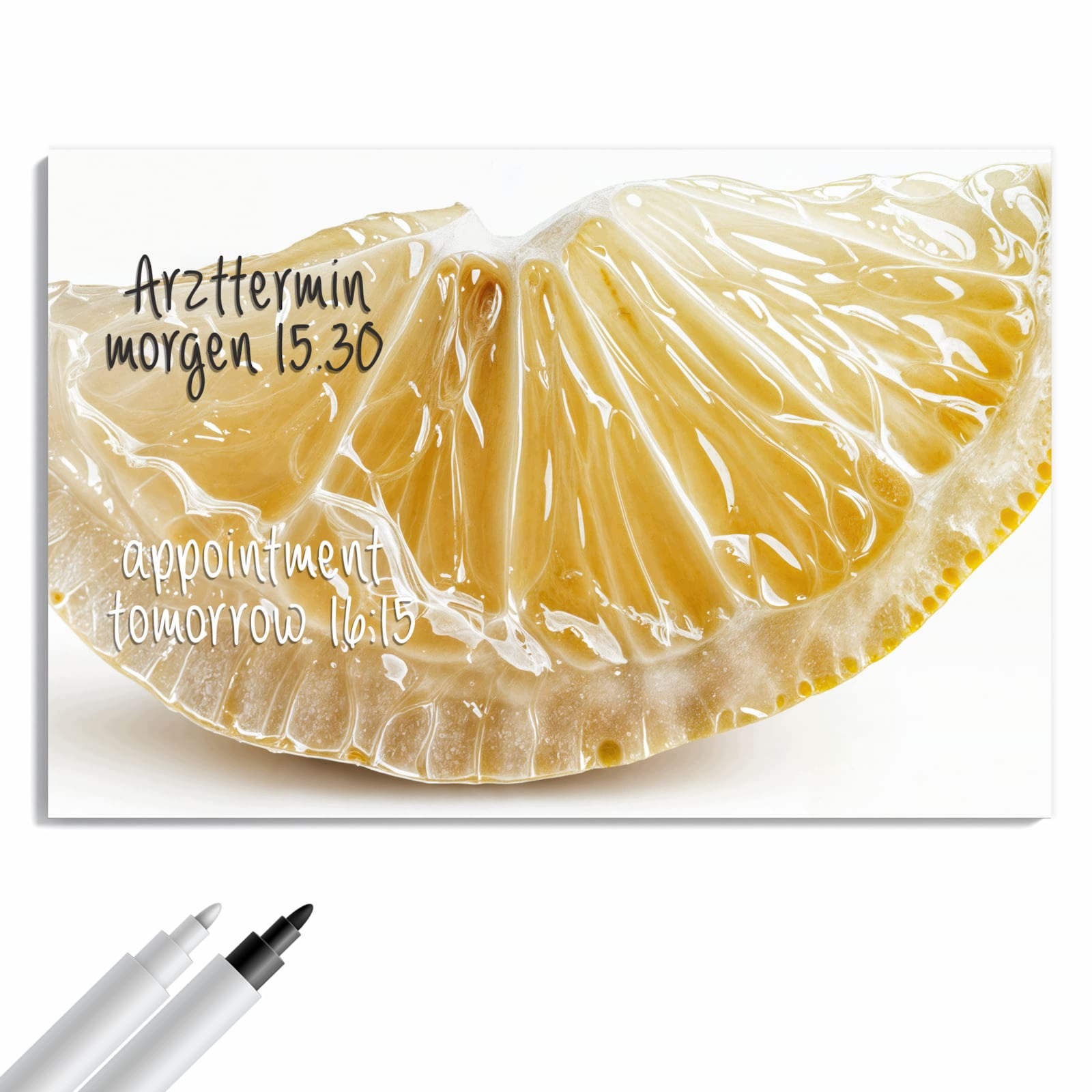 Magnetická tabule – obraz na zeď Plátek citronu | 90 × 60 cm