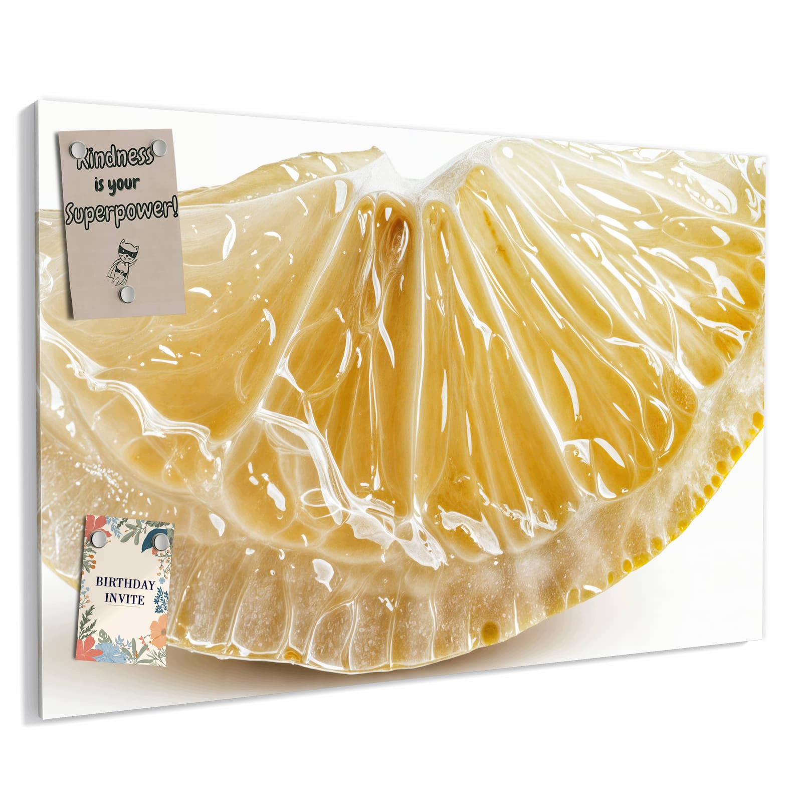 Magnetická tabule – obraz na zeď Plátek citronu | 90 × 60 cm