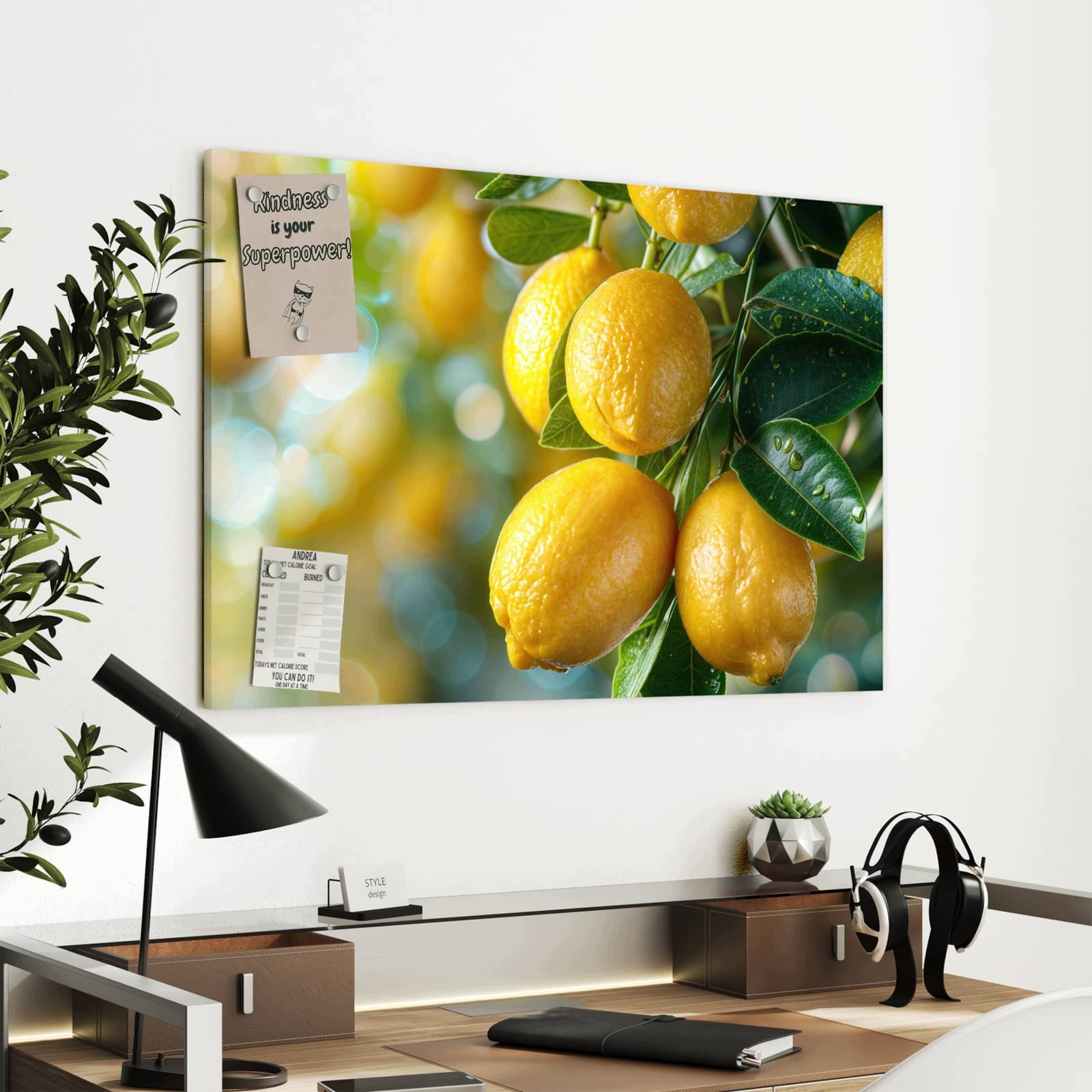 Magnetická tabule – obraz na zeď Citronový keř | 90 × 60 cm