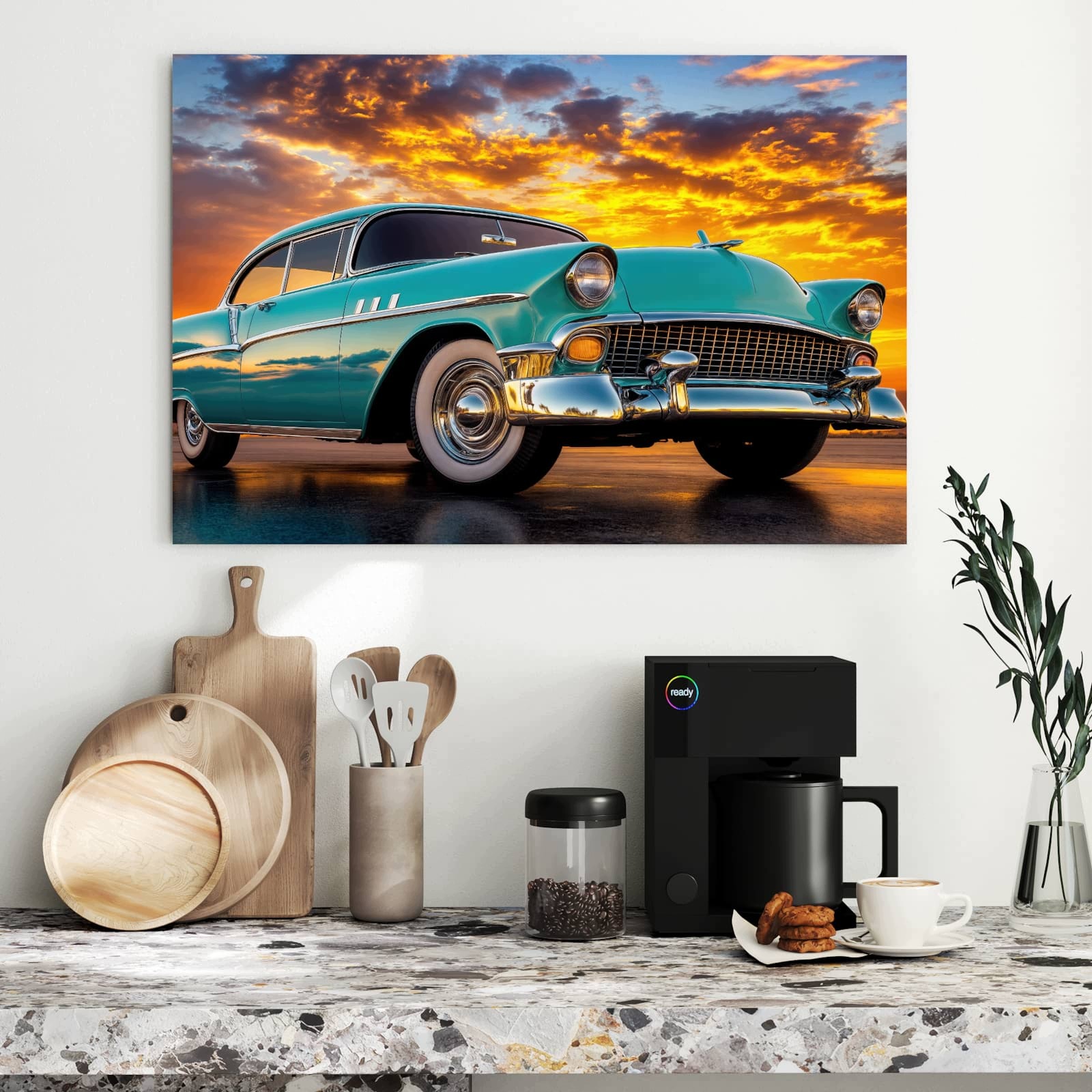 Magnetická tabule – obraz na zeď Retro historický automobil | 90 × 60 cm
