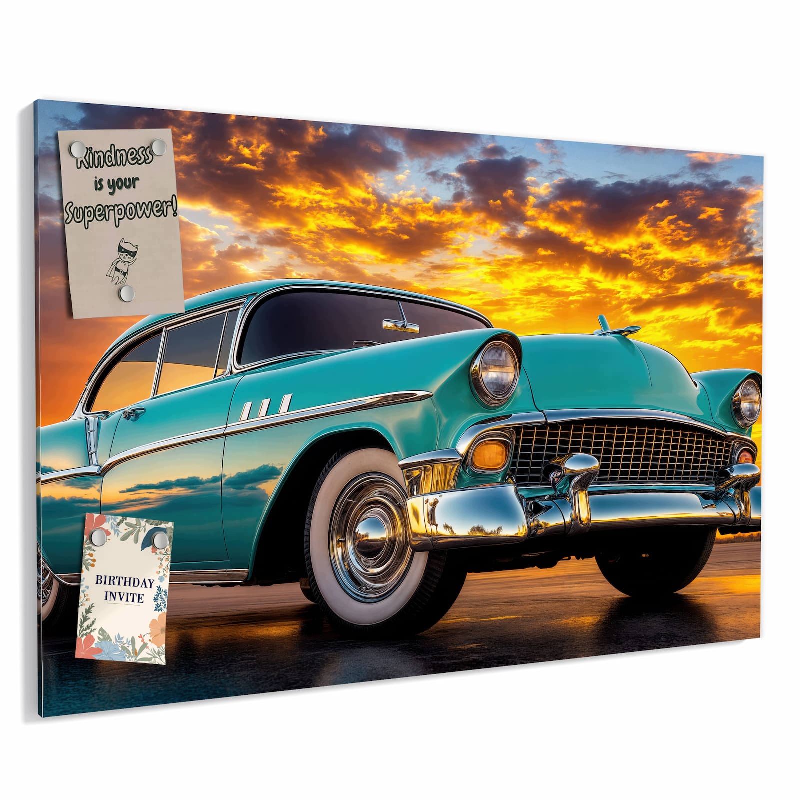 Magnetická tabule – obraz na zeď Retro historický automobil | 90 × 60 cm
