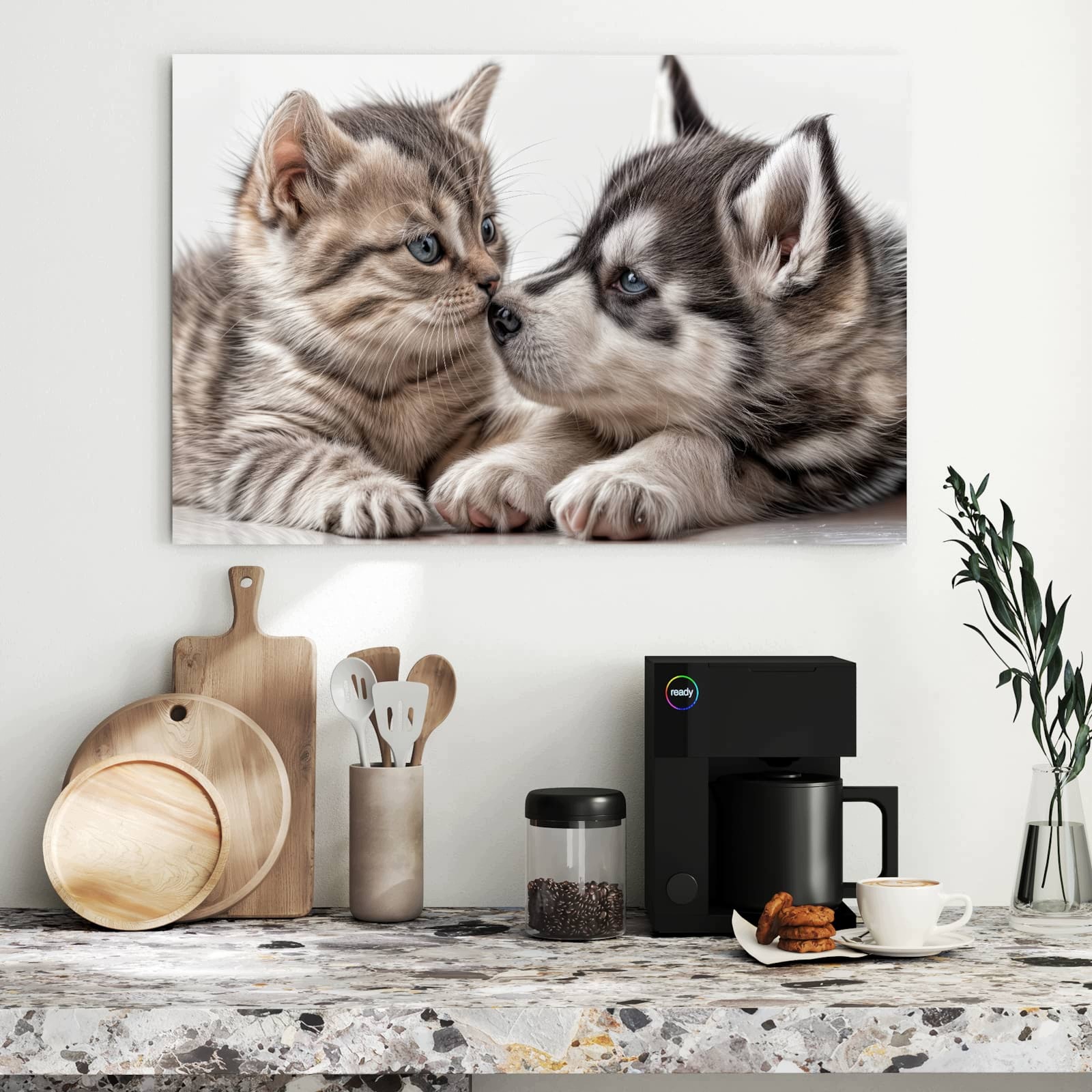 Magnetická tabule – obraz na zeď Koťátko štěně | 90 × 60 cm