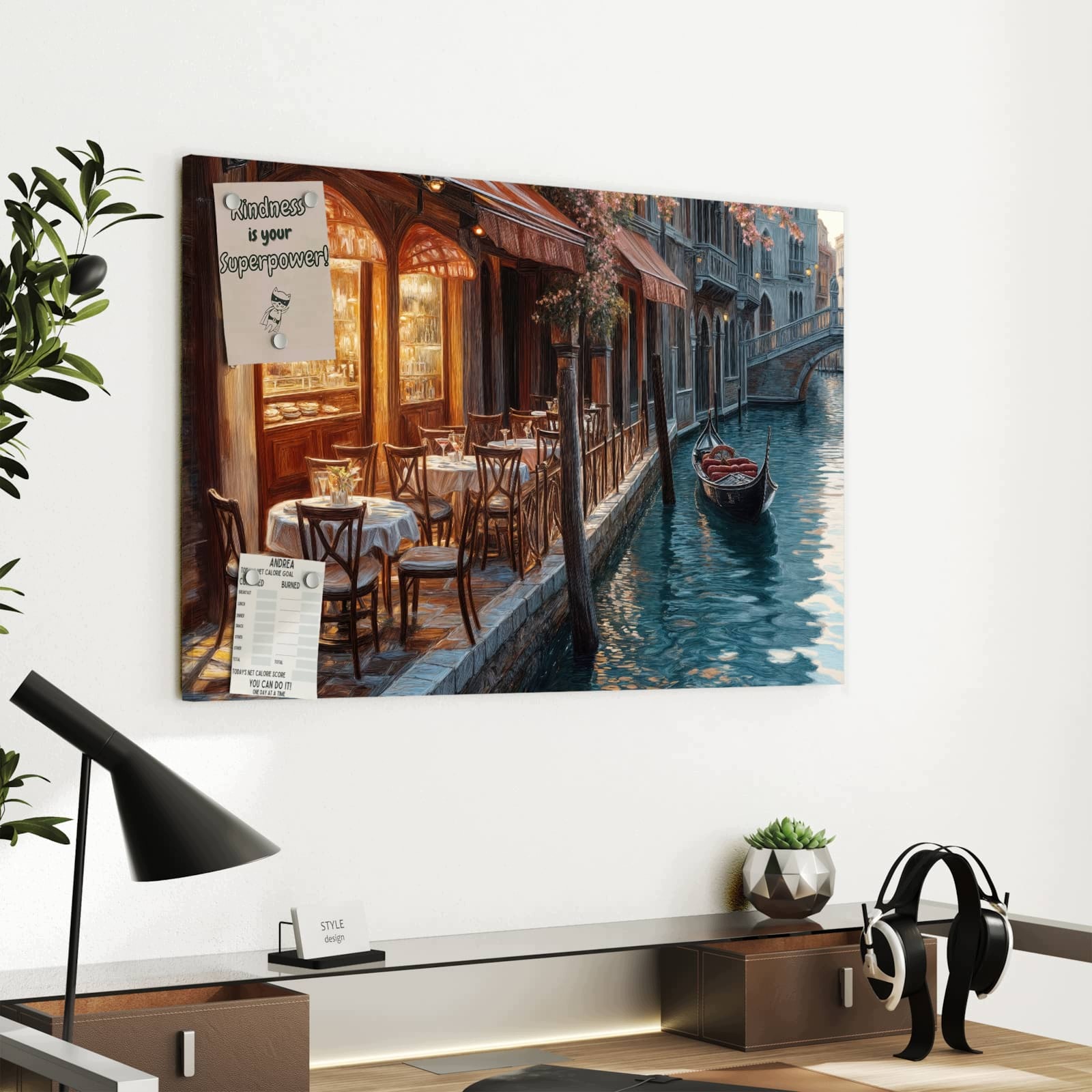 Magnetická tabule – obraz na zeď Západ slunce Benátky | 60 × 40 cm