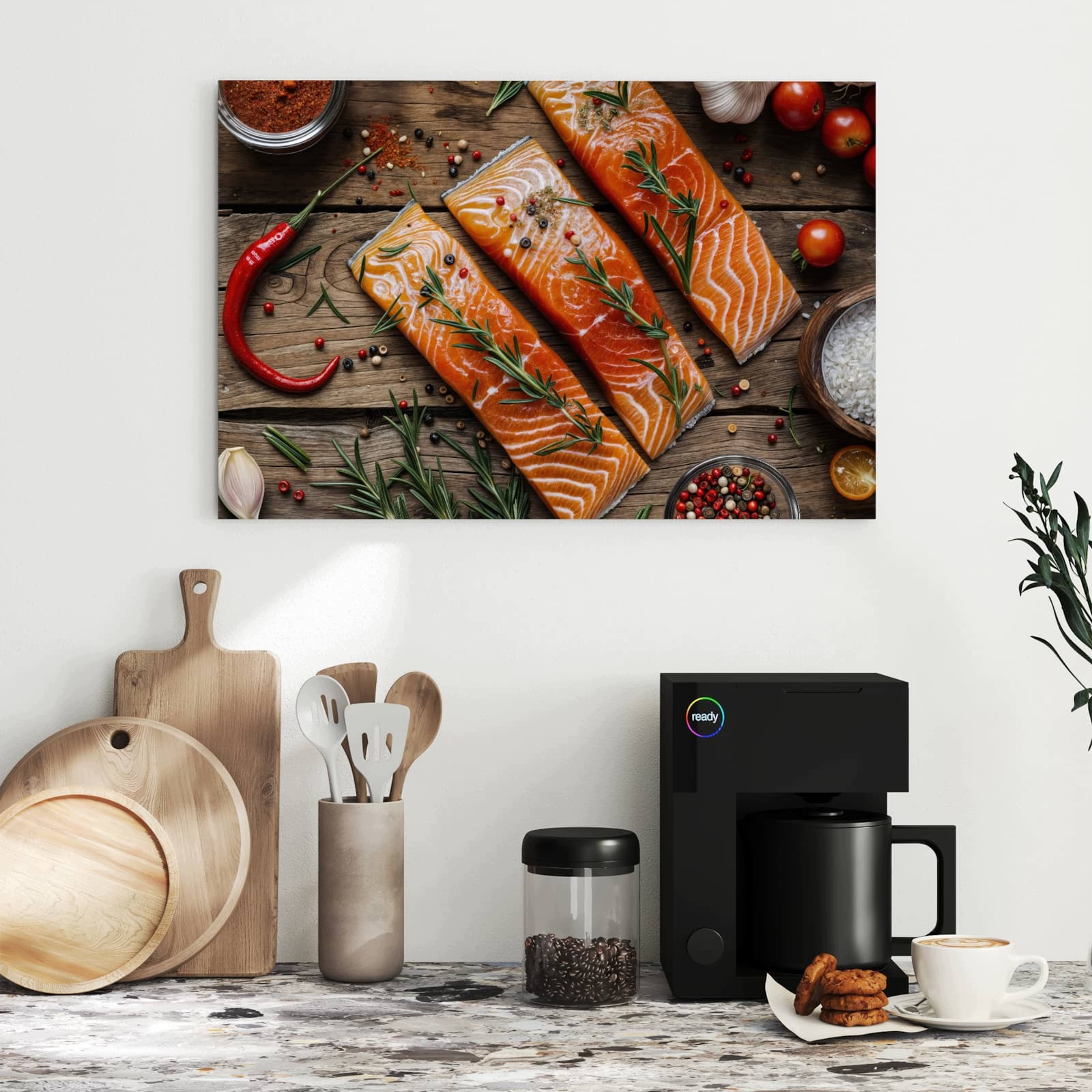 Magnetická tabule – obraz na zeď Filety z lososa | 60 × 40 cm