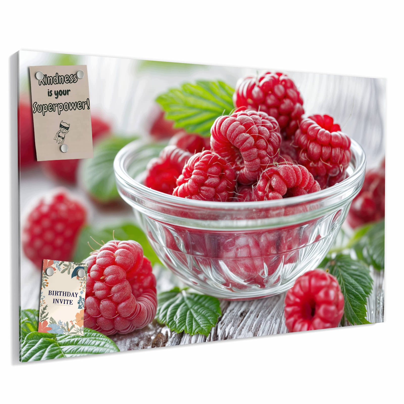Magnetická tabule – obraz na zeď Čerstvé maliny | 90 × 60 cm