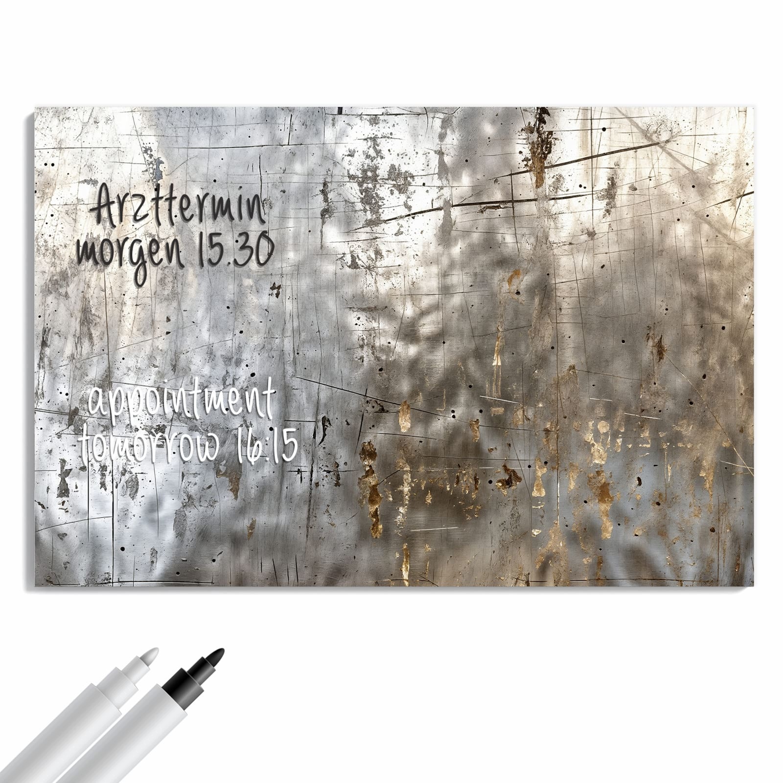 Magnetická tabule – obraz na zeď Kovová textura se škrábanci | 60 × 40 cm