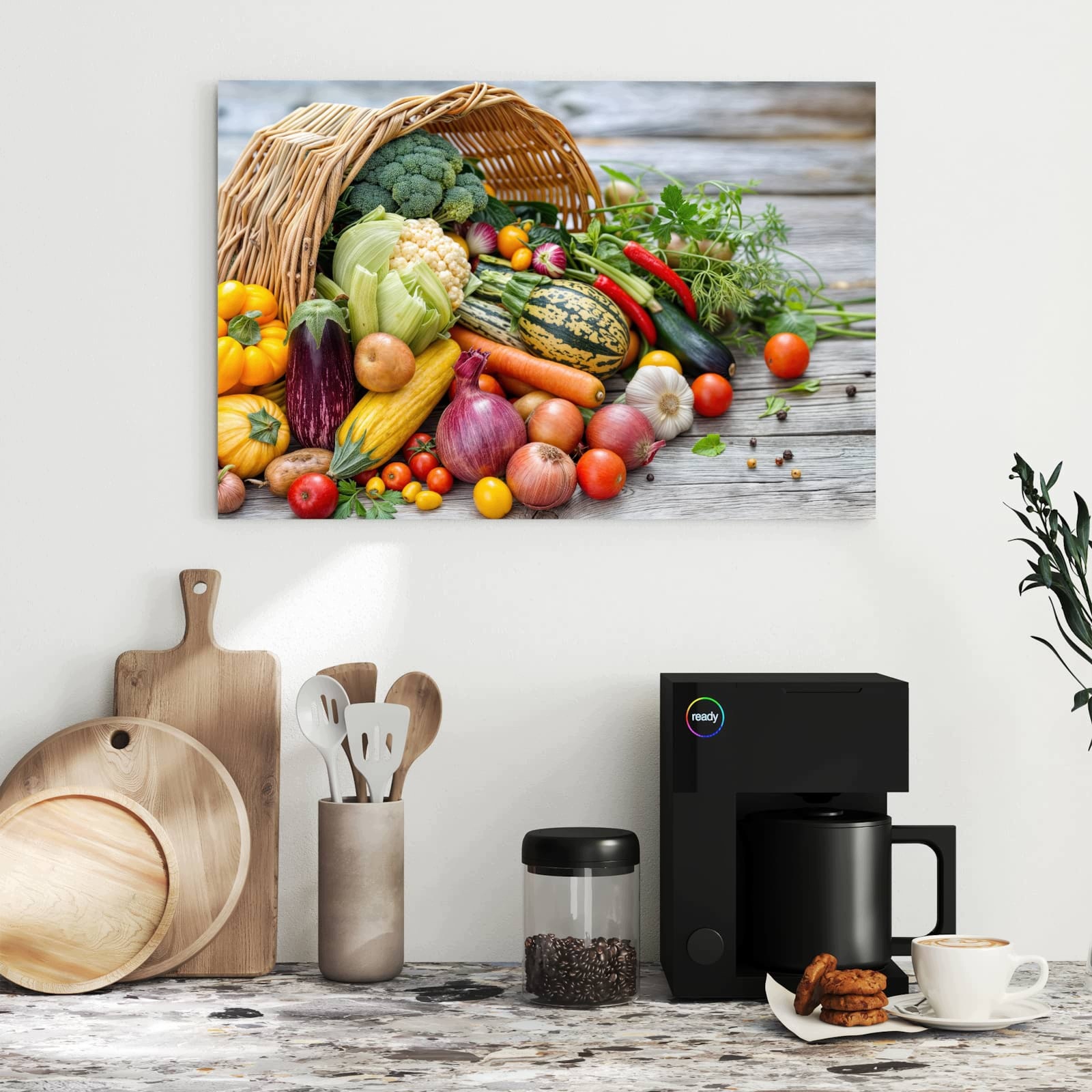 Magnetická tabule – obraz na zeď Košík sklizené zeleniny | 60 × 40 cm