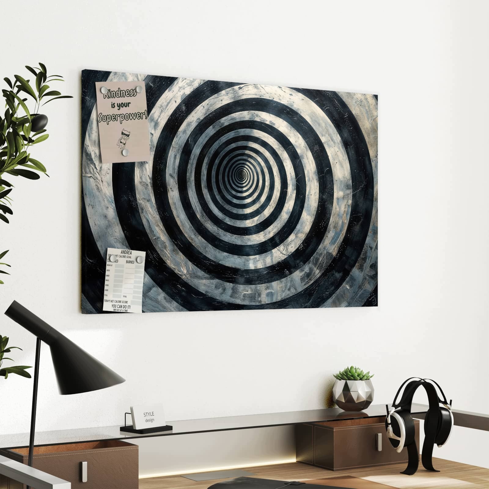 Magnetická tabule – obraz na zeď Hypnotizující spirála | 60 × 40 cm