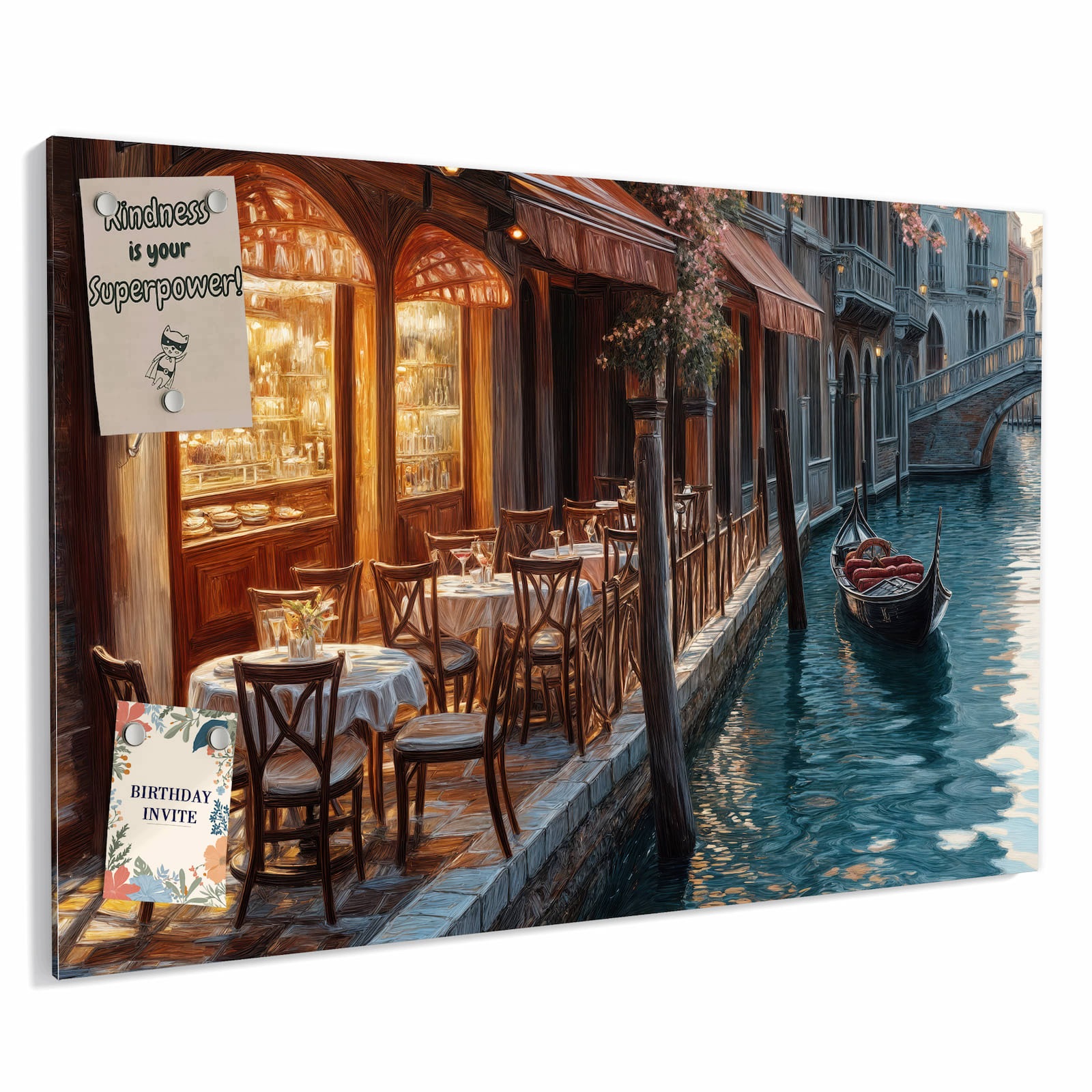 Magnetická tabule – obraz na zeď Západ slunce Benátky | 90 × 60 cm