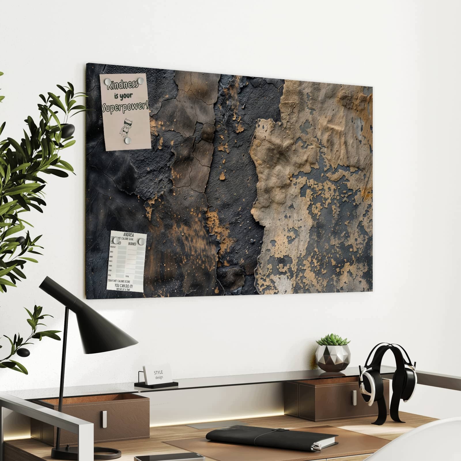 Magnetická tabule – obraz na zeď Odlupující se barva – motiv 1 | 90 × 60 cm