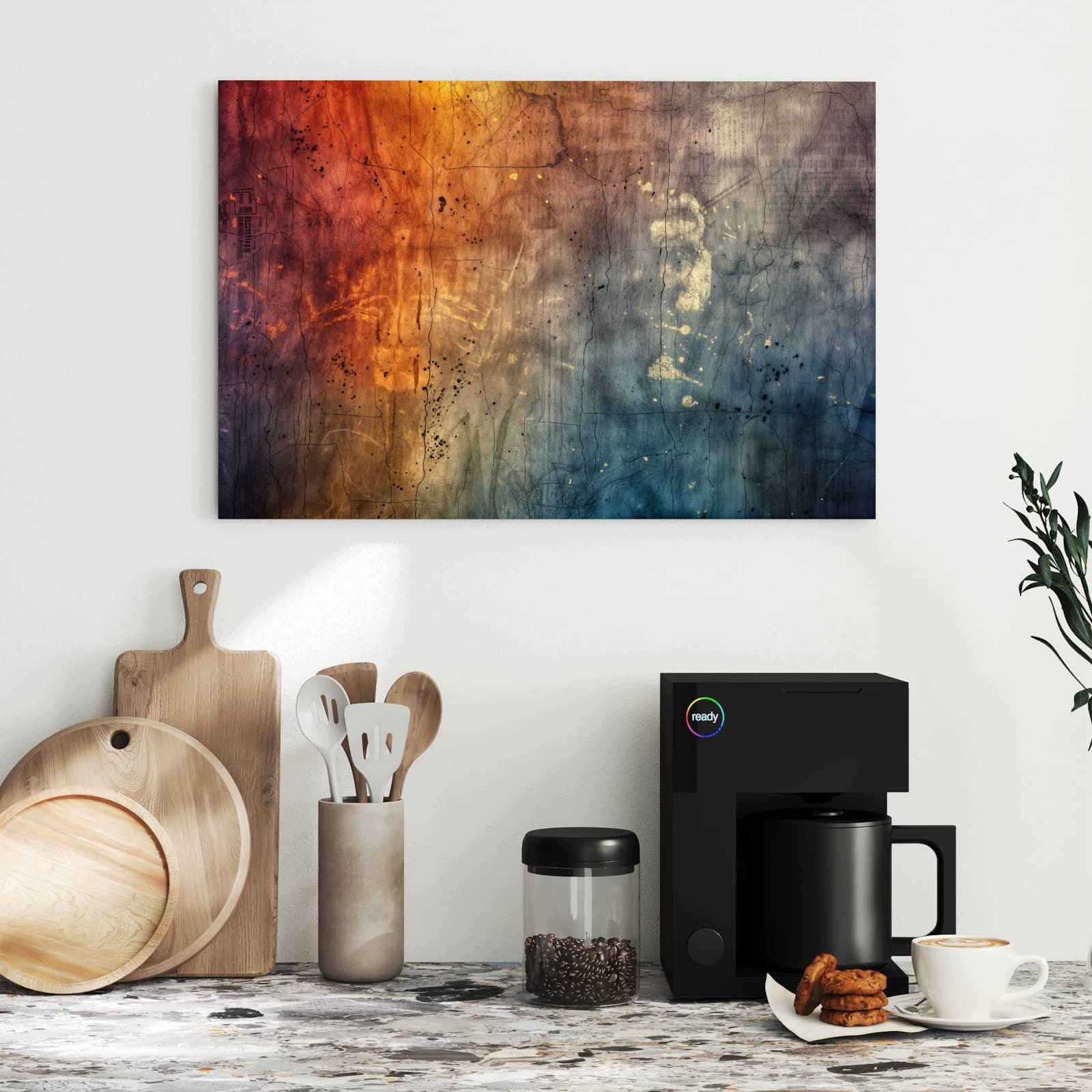 Magnetická tabule – obraz na zeď Abstraktní paleta barev | 60 × 40 cm