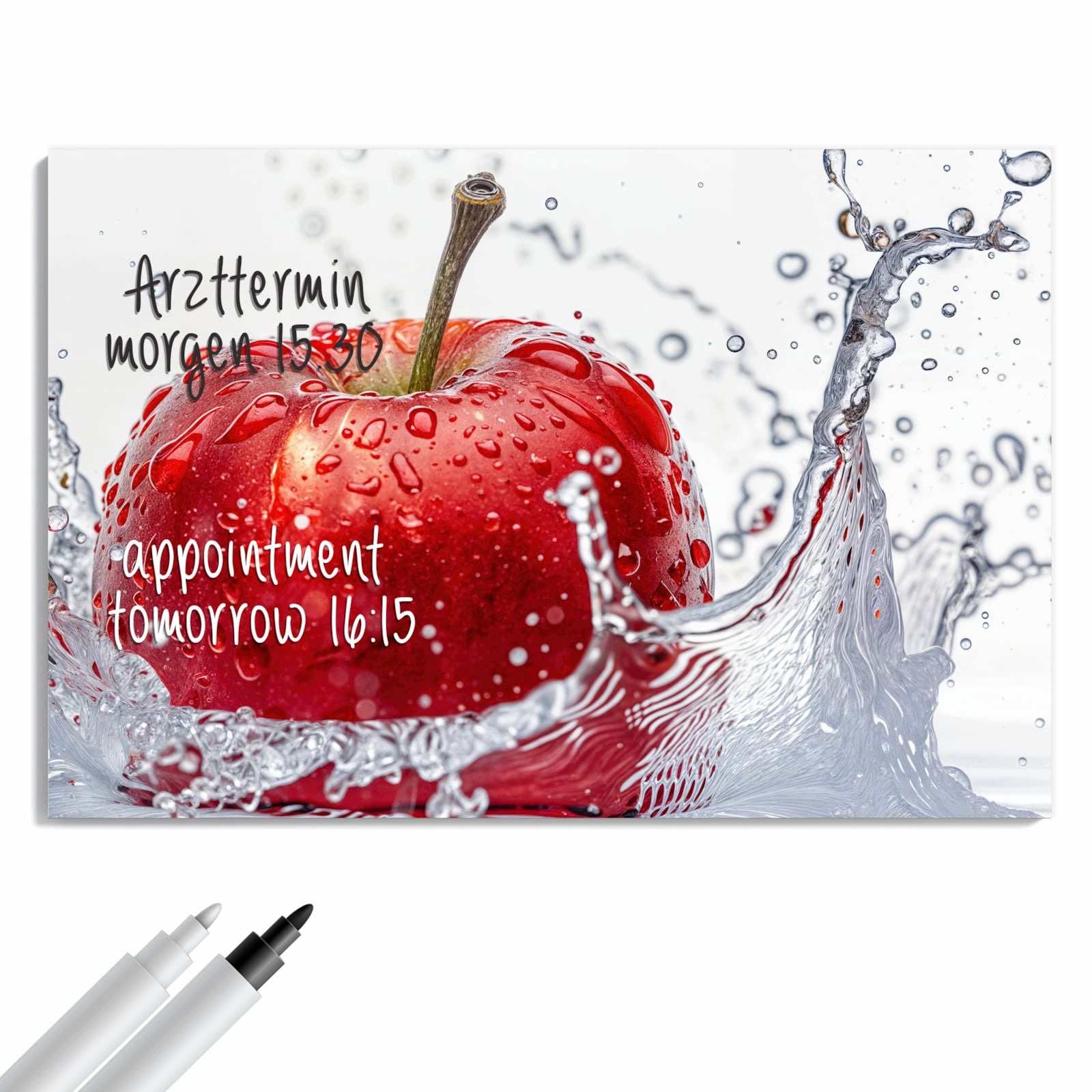 Magnetická tabule – obraz na zeď Stříkající jablko | 90 × 60 cm