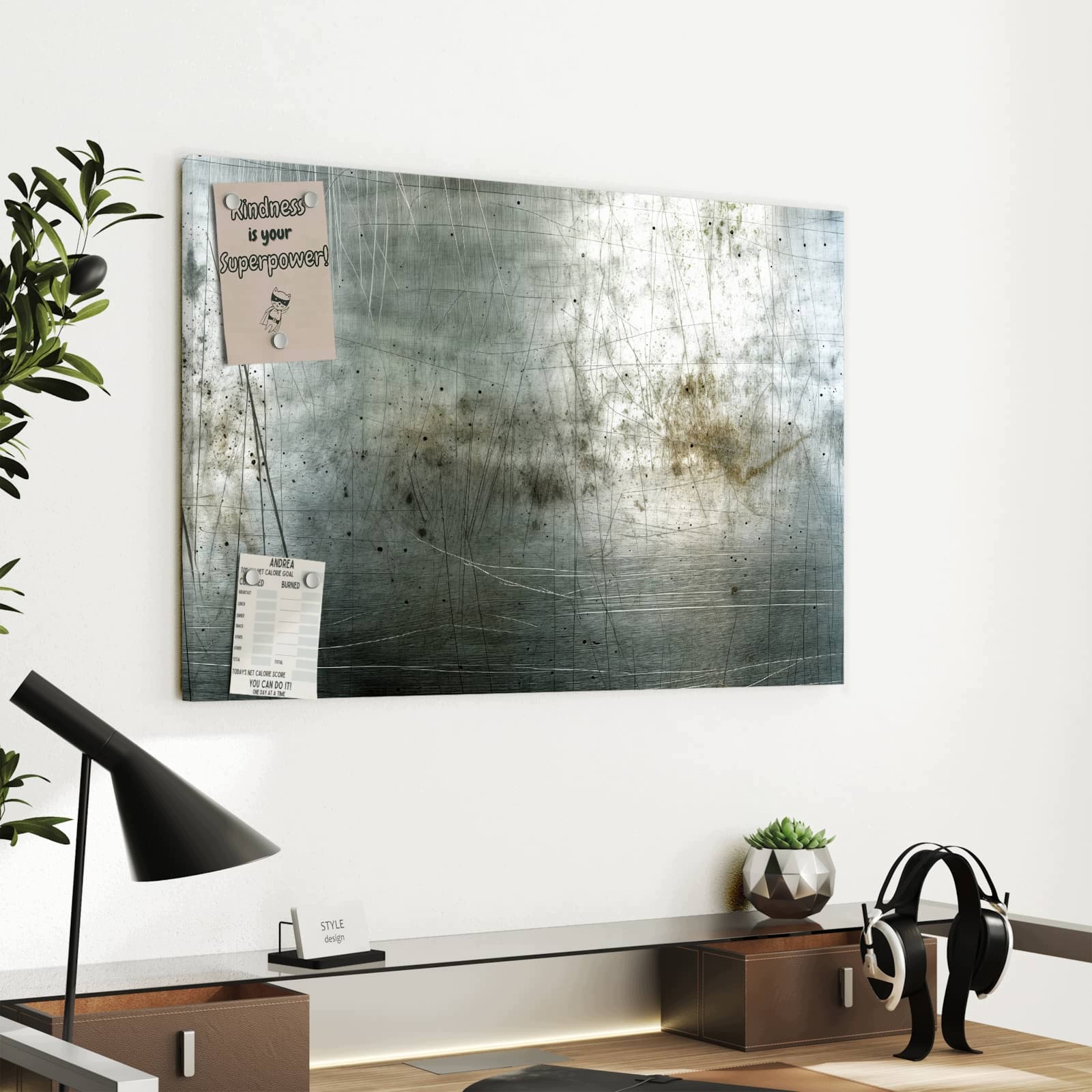 Magnetická tabule – obraz na zeď Opotřebovaný kov | 60 × 40 cm