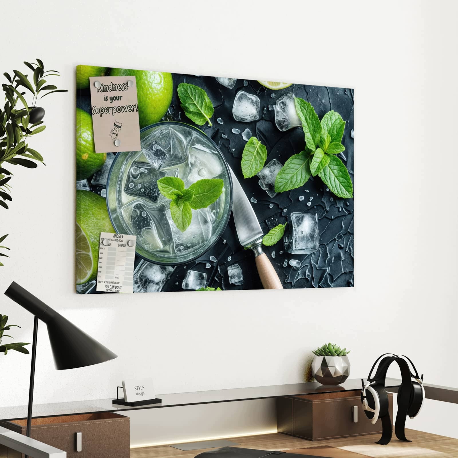 Magnetická tabule – obraz na zeď Svěží limetky | 60 × 40 cm
