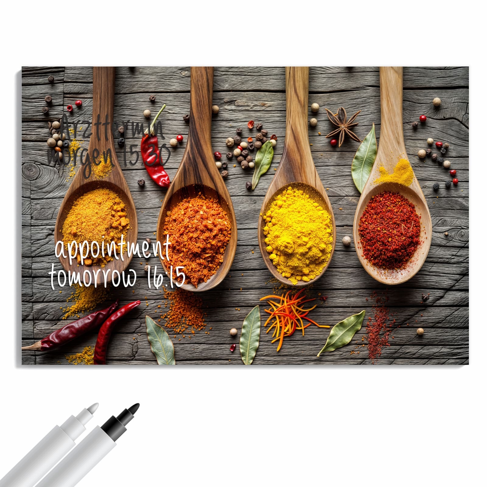 Magnetická tabule – obraz na zeď Koření na lžících | 60 × 40 cm