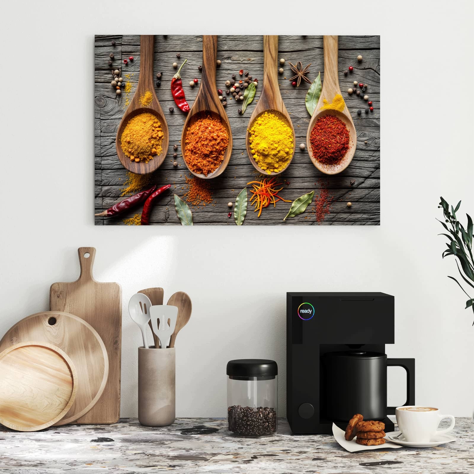 Magnetická tabule – obraz na zeď Koření na lžících | 60 × 40 cm