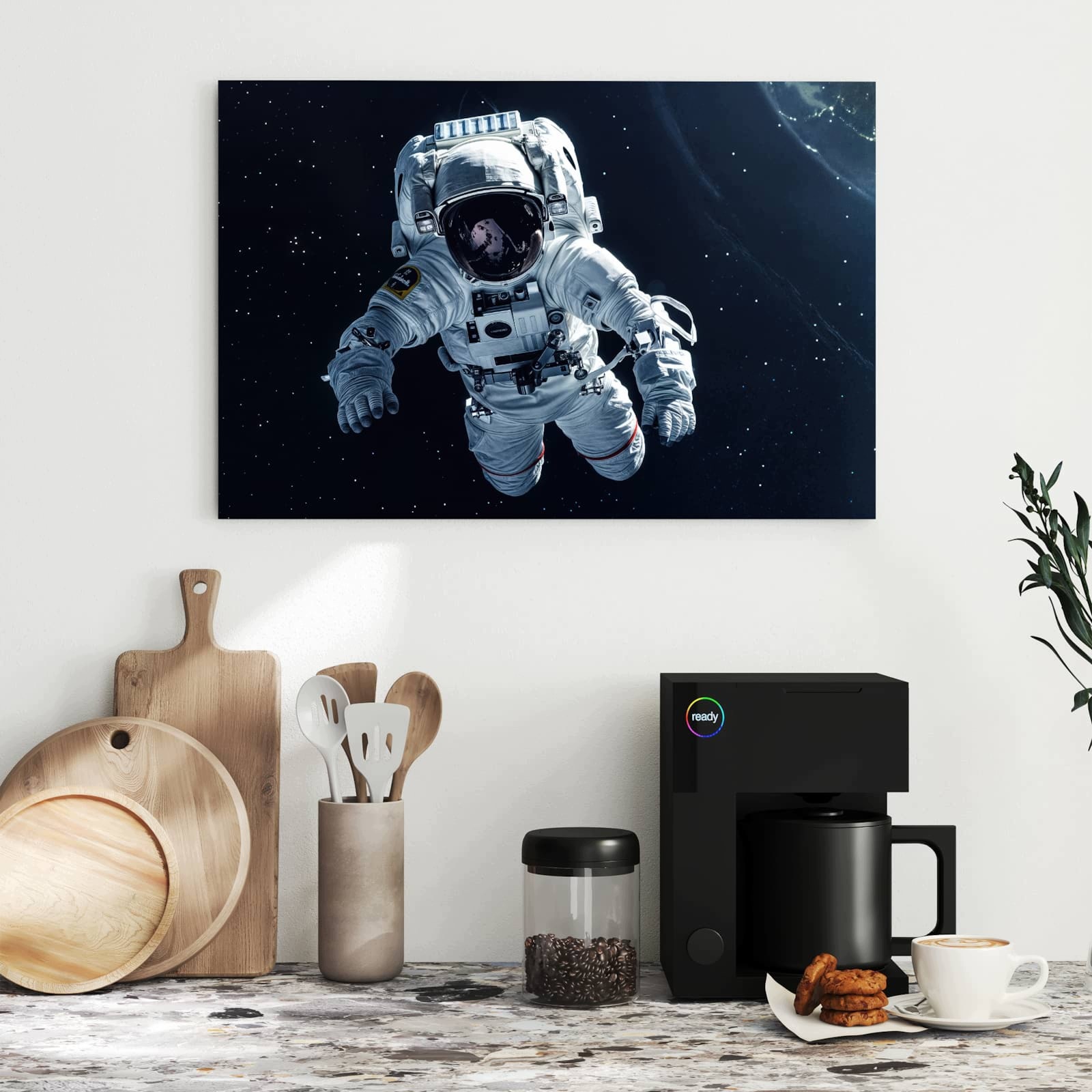 Magnetická tabule – obraz na zeď Astronaut ve vesmíru – motiv 1 | 60 × 40 cm